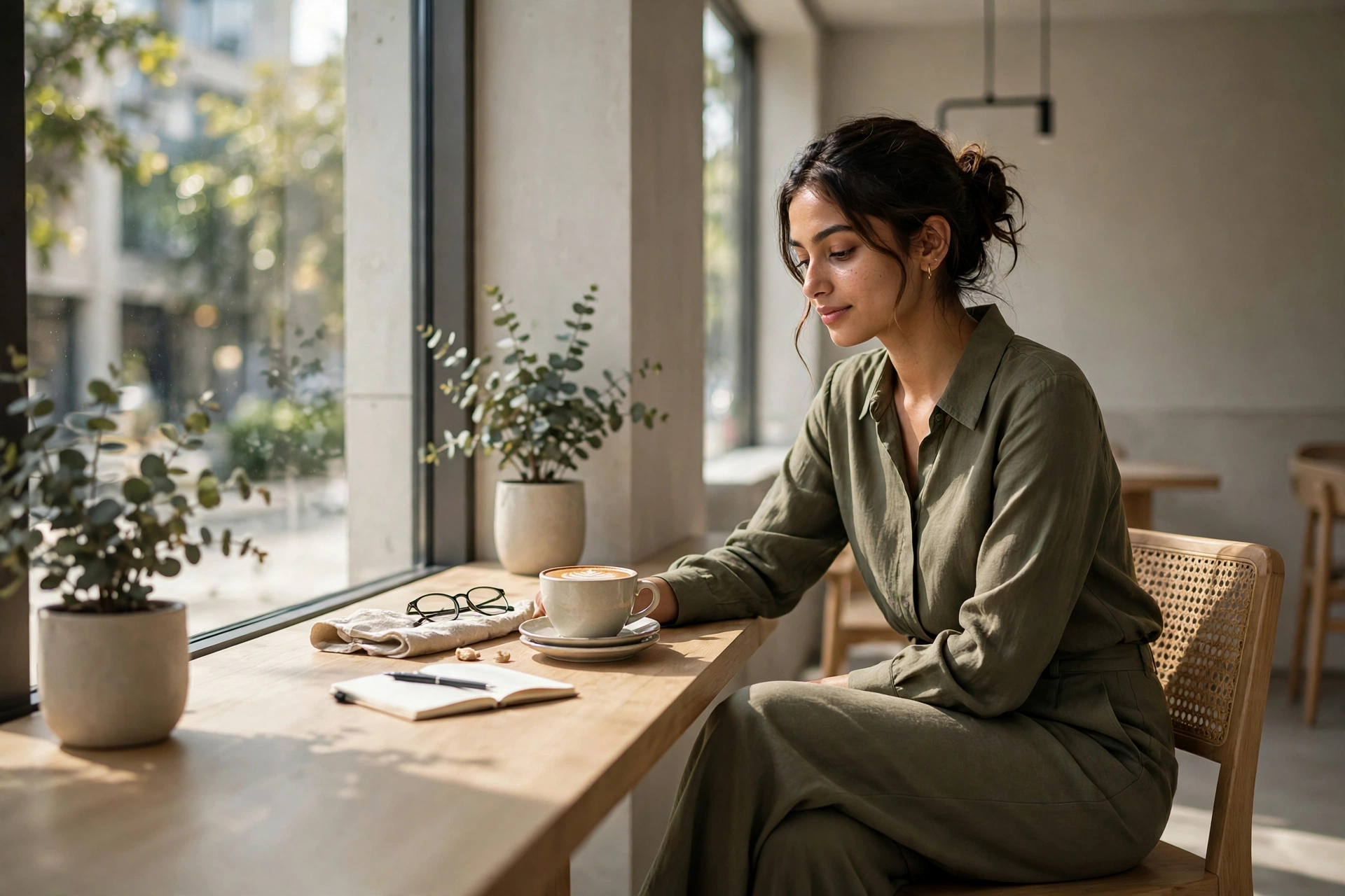 Luxury Cafe Lifestyle Portrait
