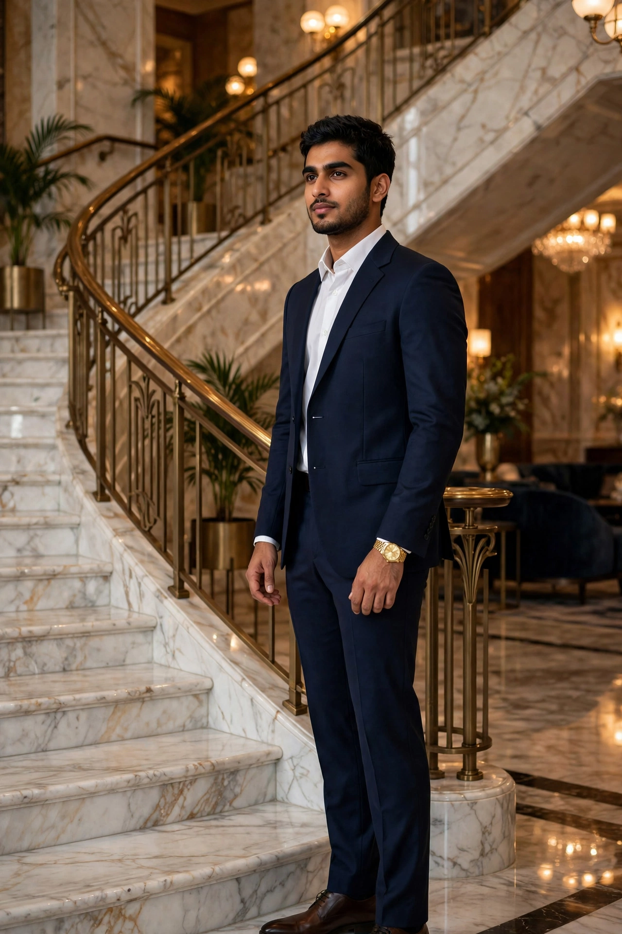 Luxury Hotel Staircase Portrait