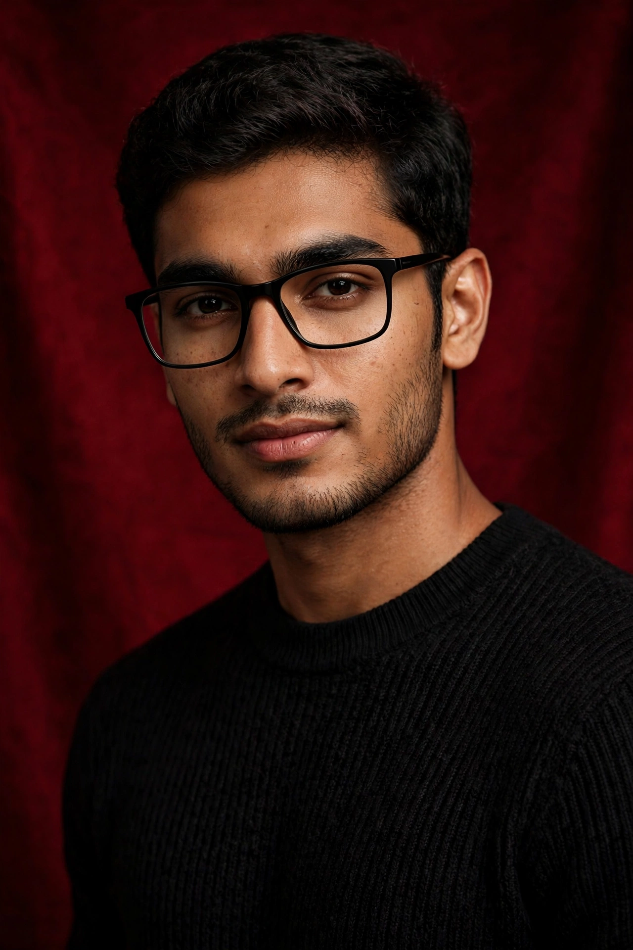 Luxury Red Background Portrait