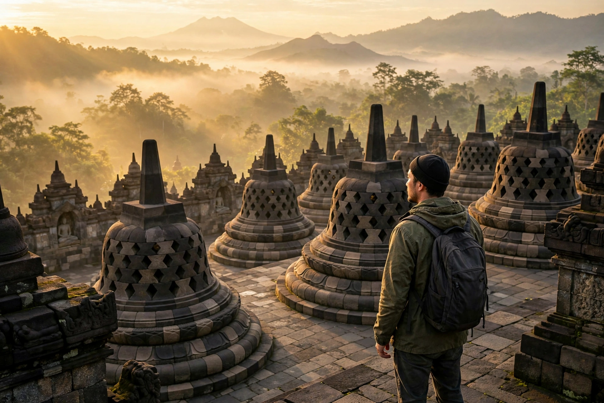 Man at Borobudur