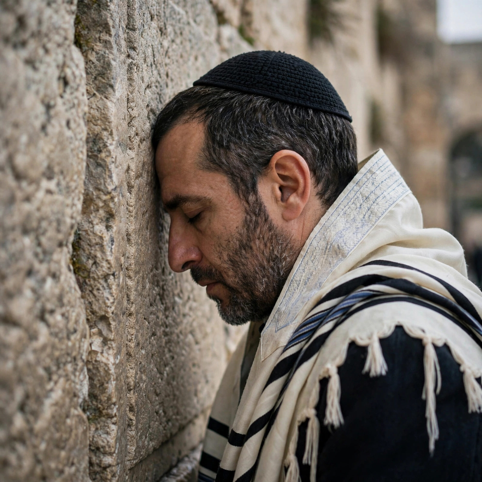 Man at Western Wall