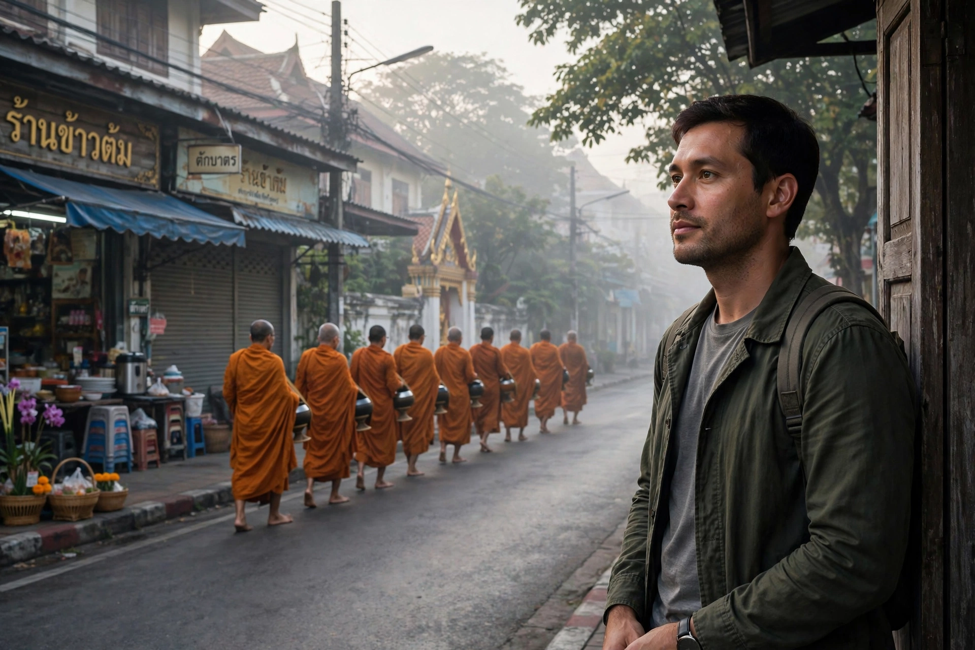 Man Monk Alms