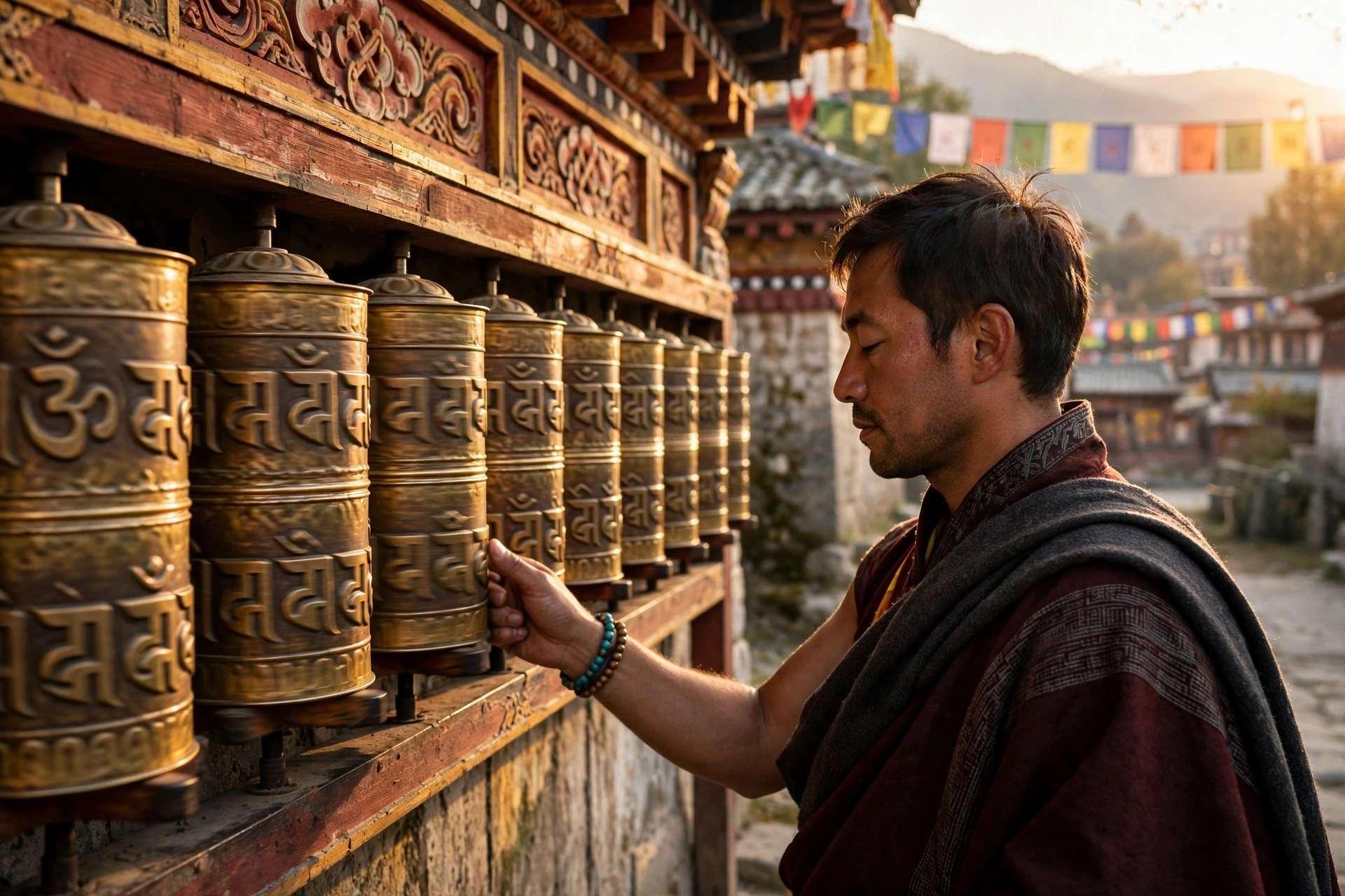 Man Prayer Wheels