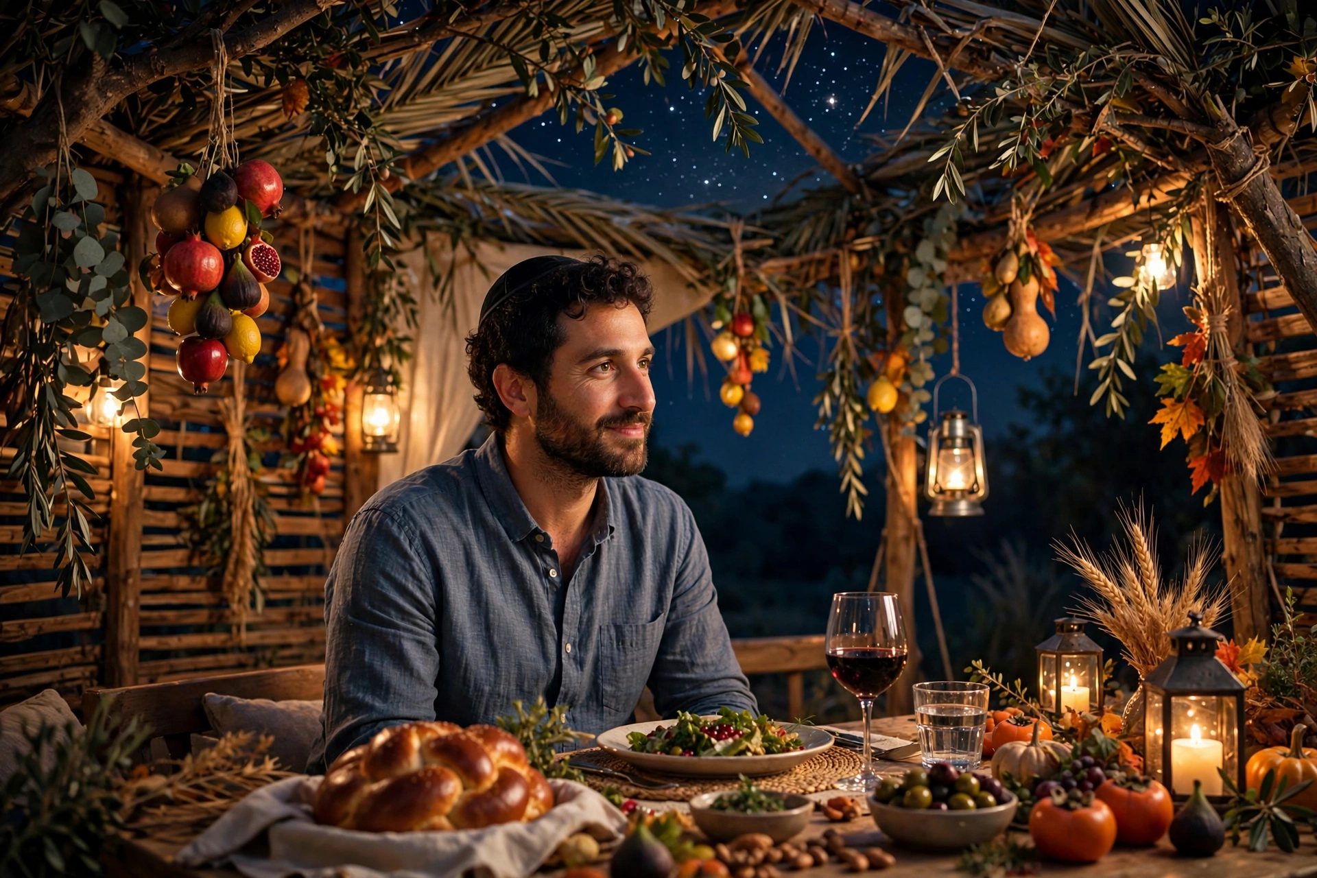 Man Sukkot Booth
