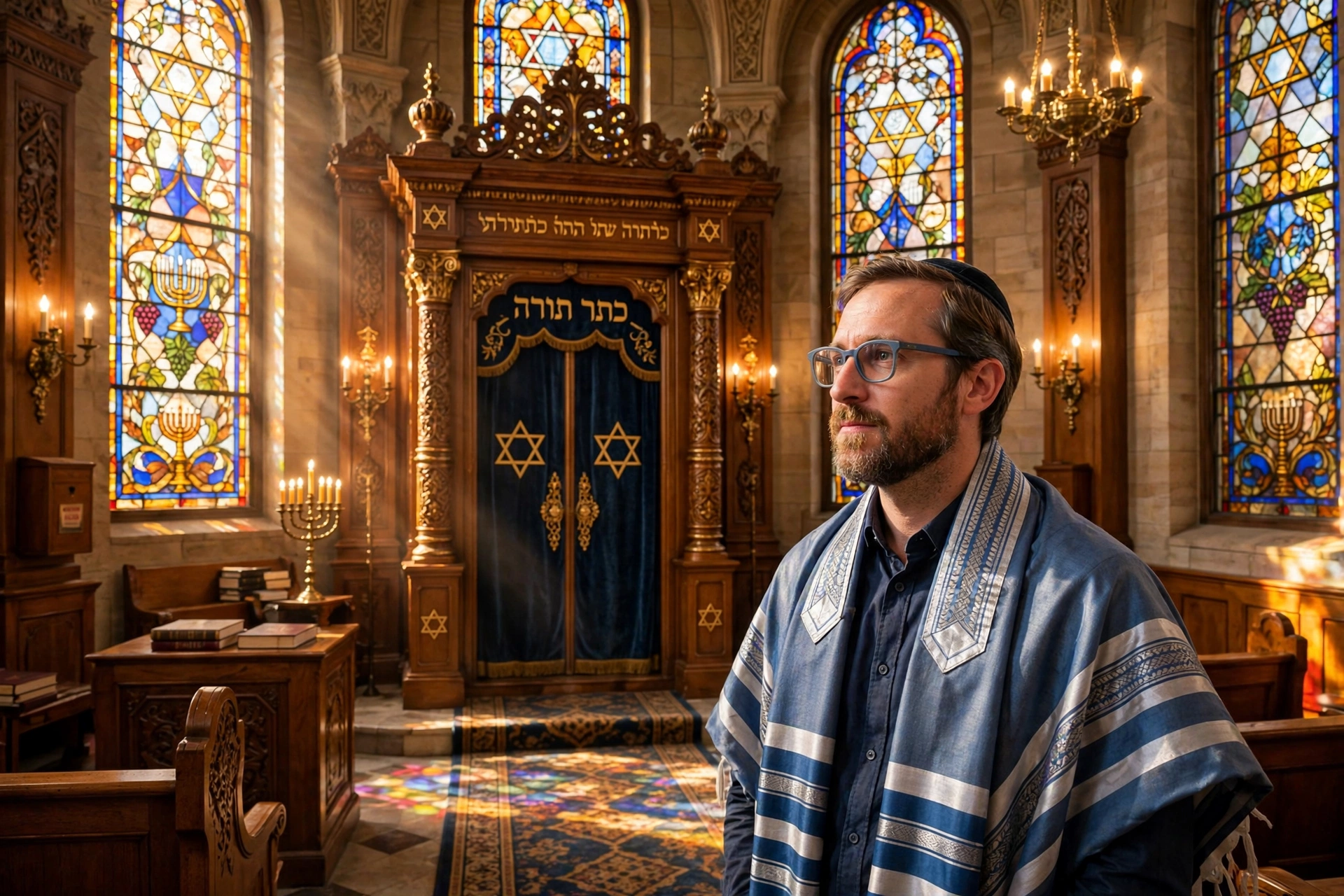 Man Synagogue Interior
