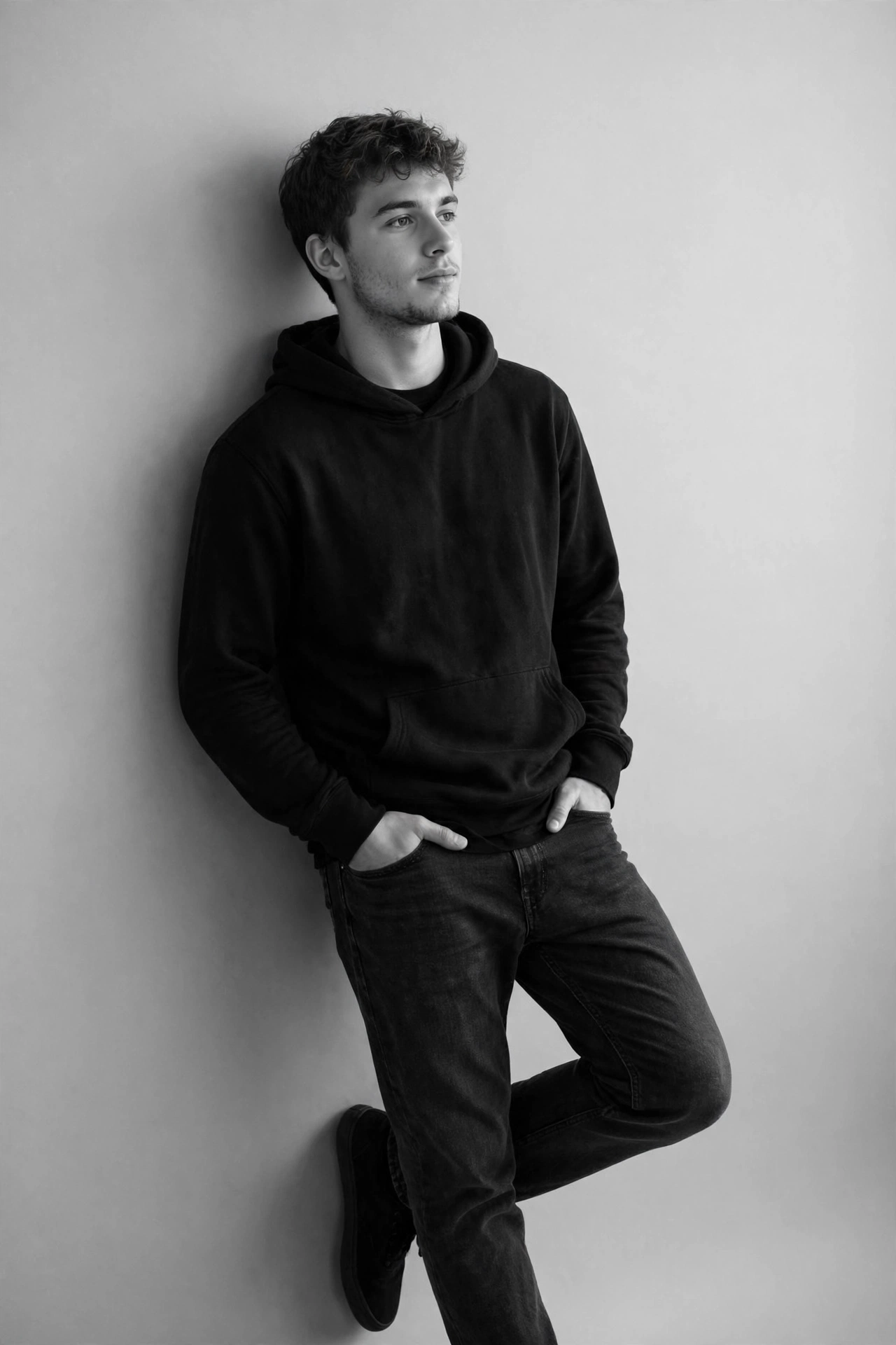 Monochrome Studio Wall Portrait