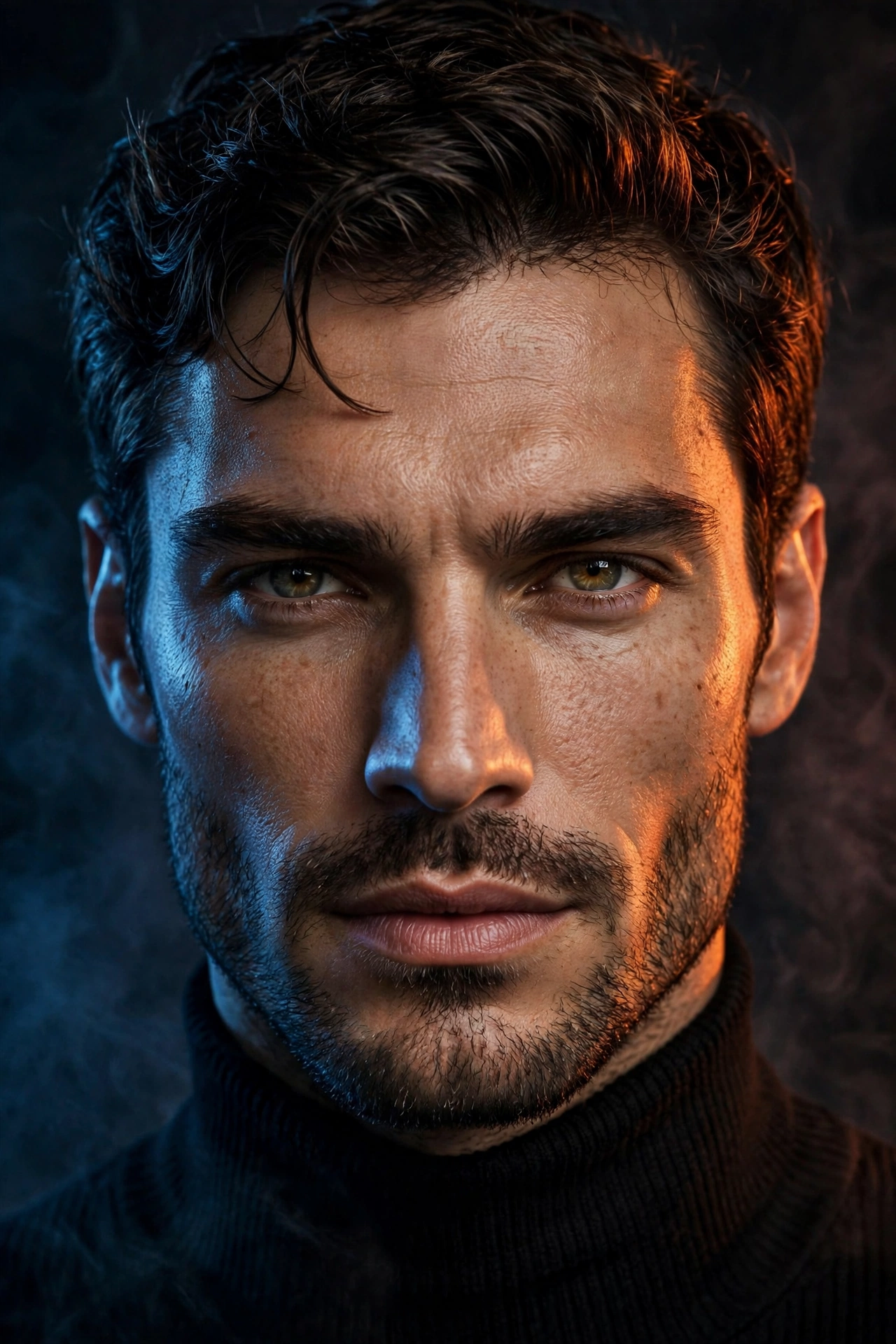 Moody Editorial Male Model Portrait