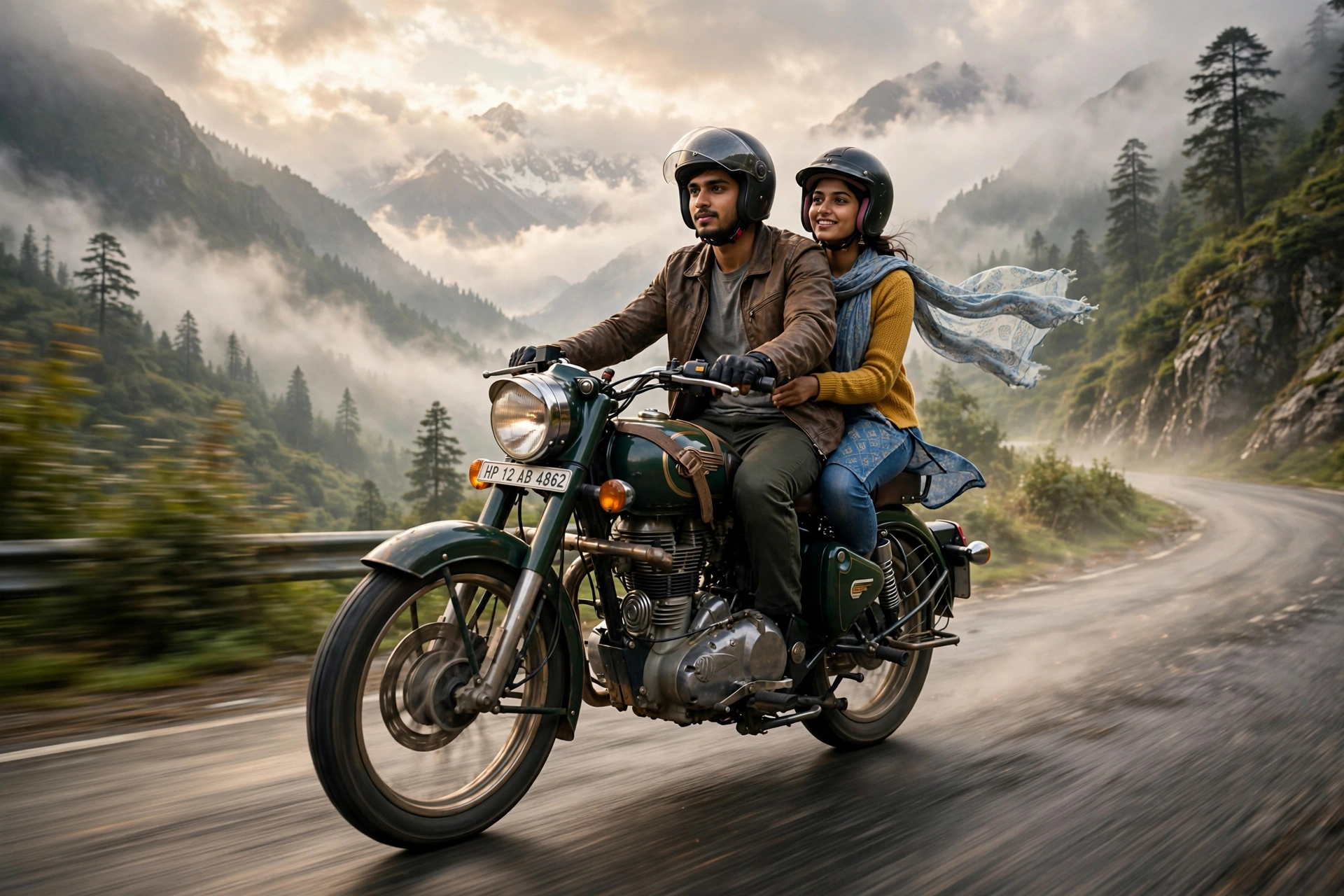 Mountain Ride AI Photo