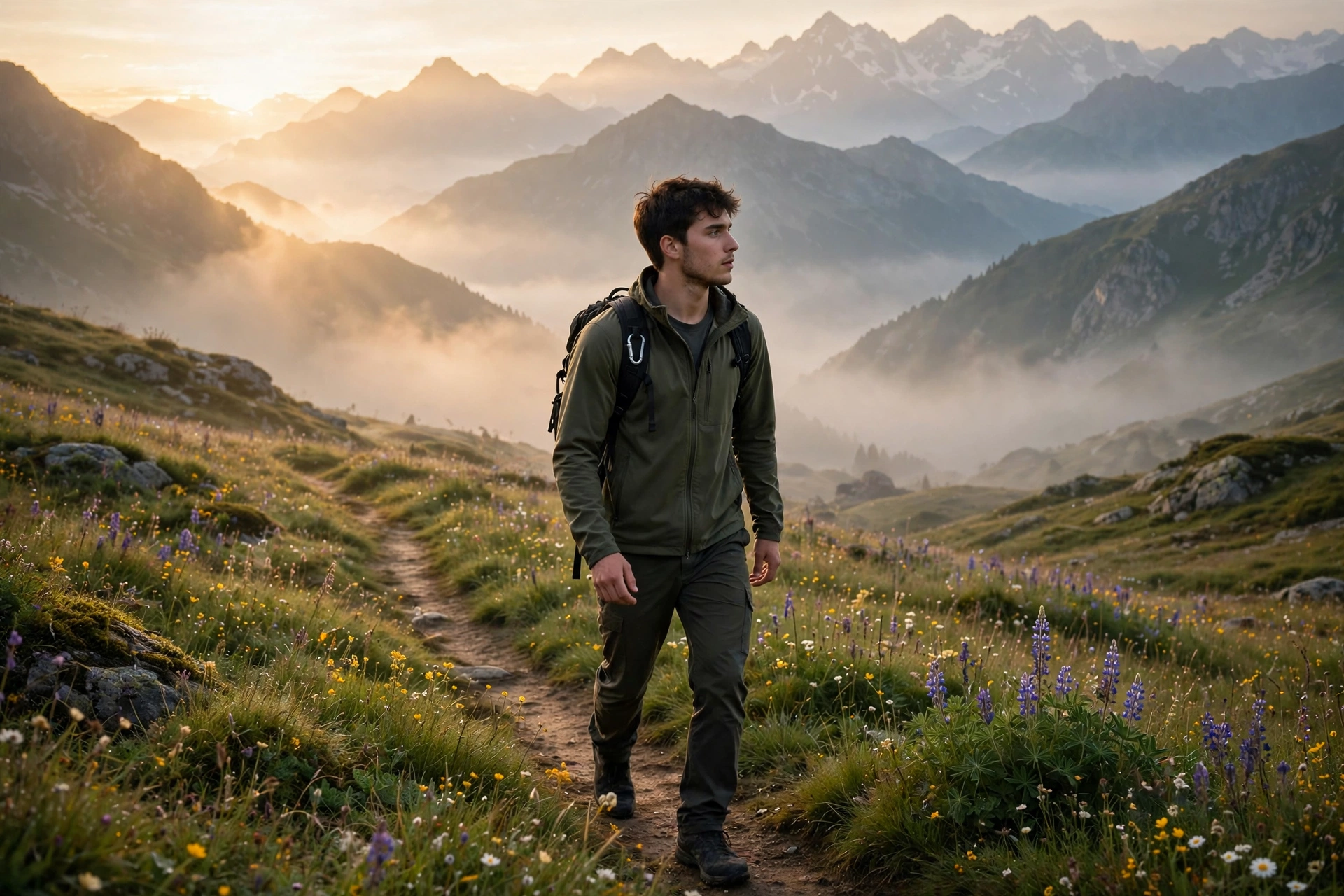 Mountain Walking Video Prompt