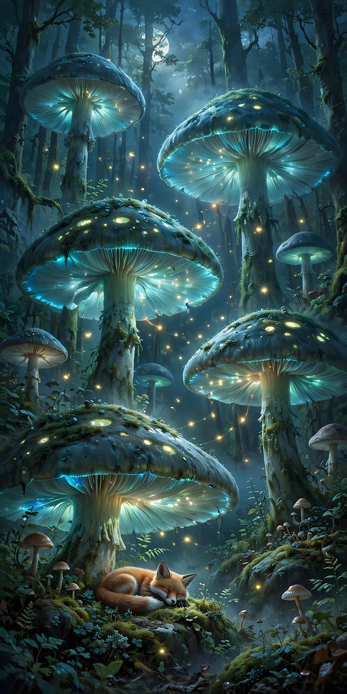 Mushroom Forest Night