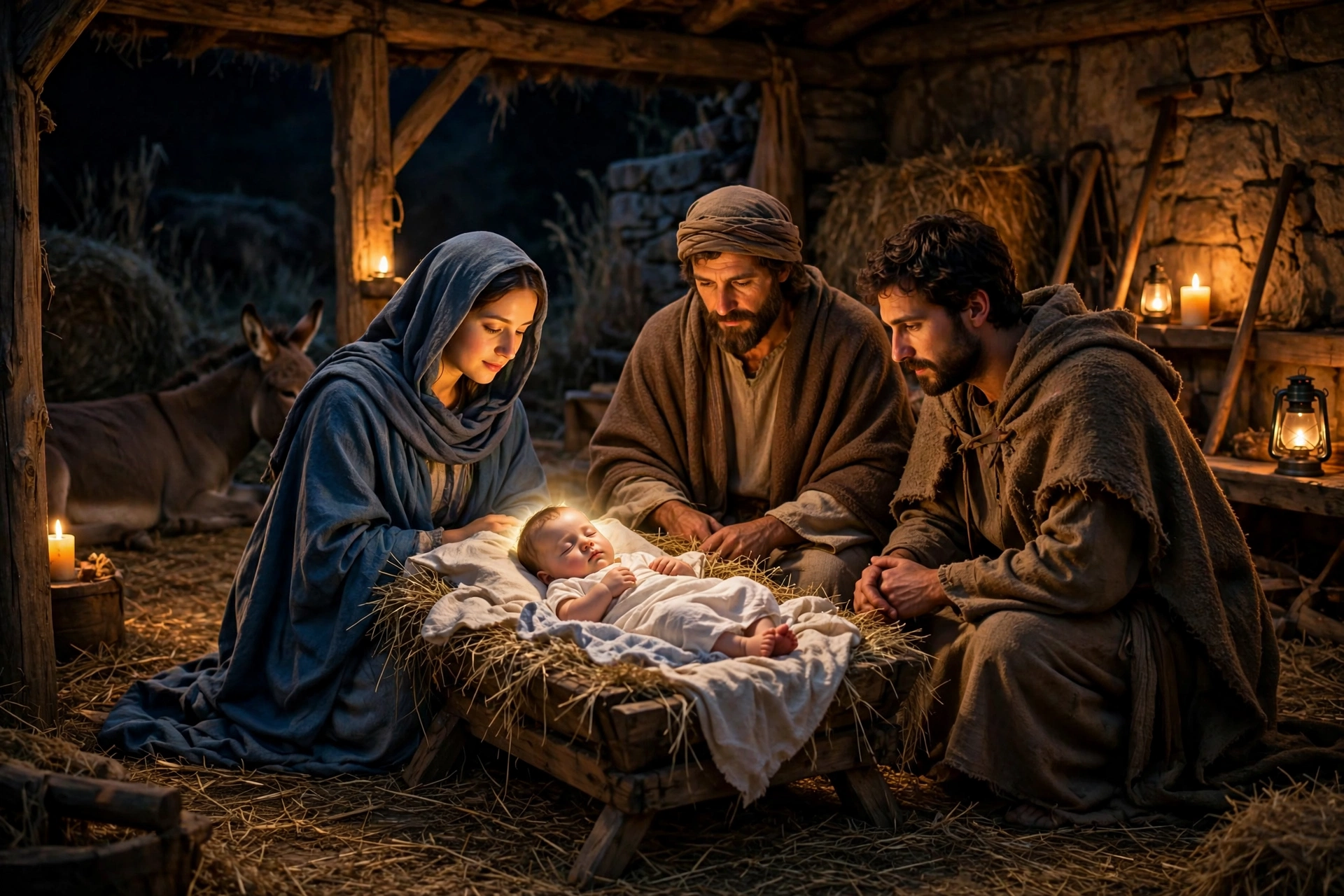 Nativity Man Scene