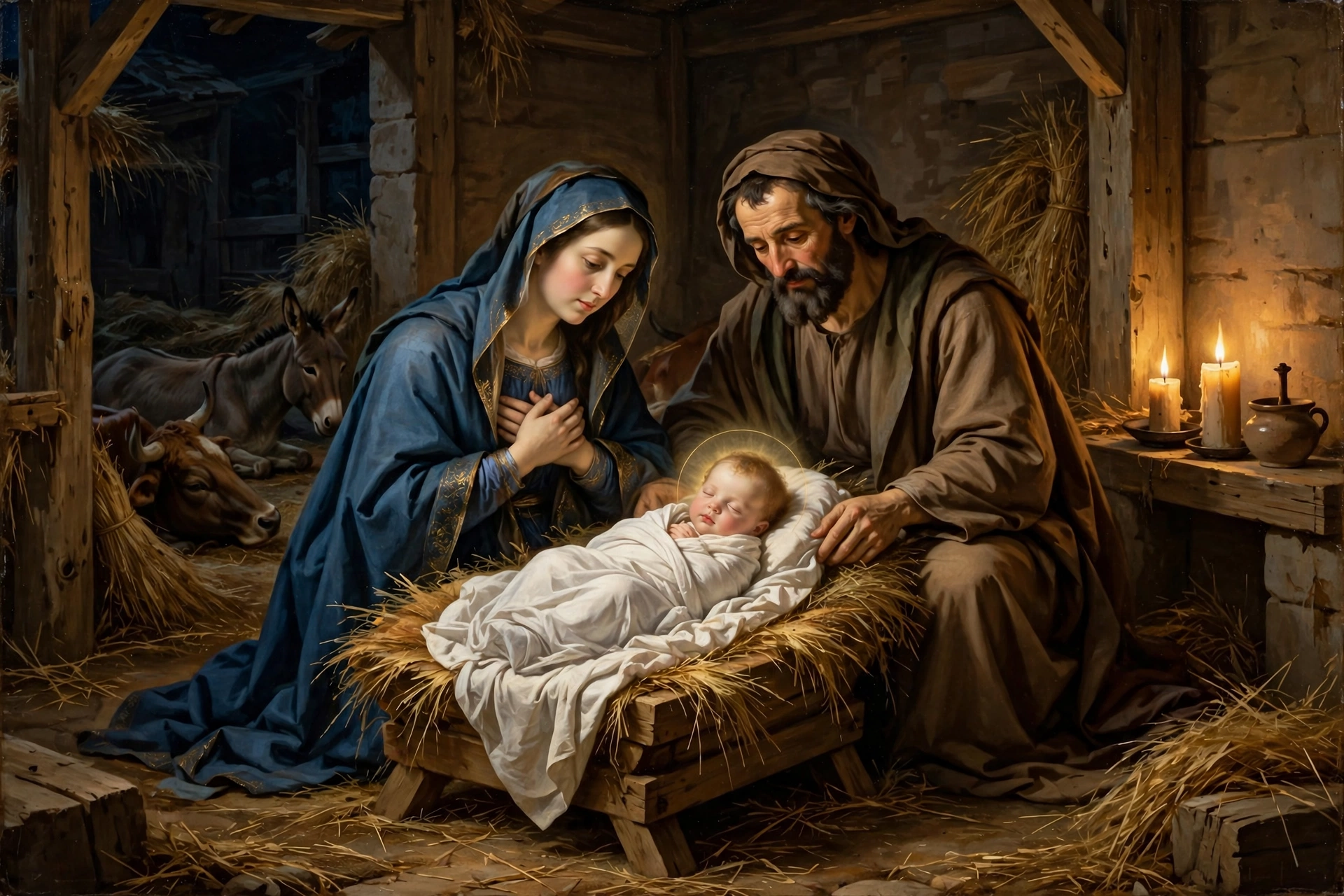 Nativity Woman Scene