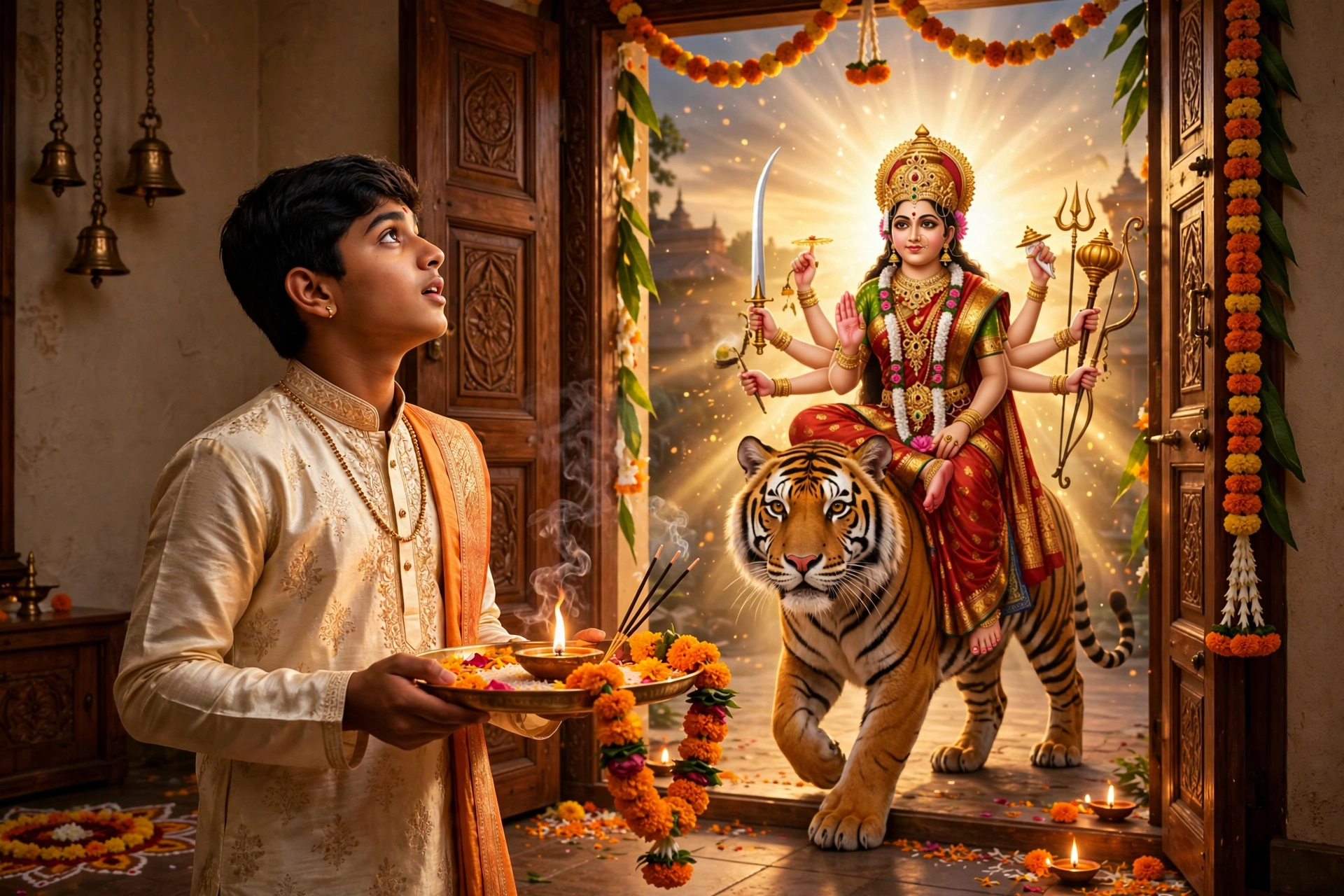 Navaratri Durga Welcome Portrait