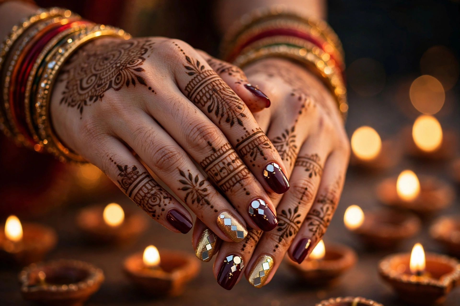 Navratri Nails Transformation