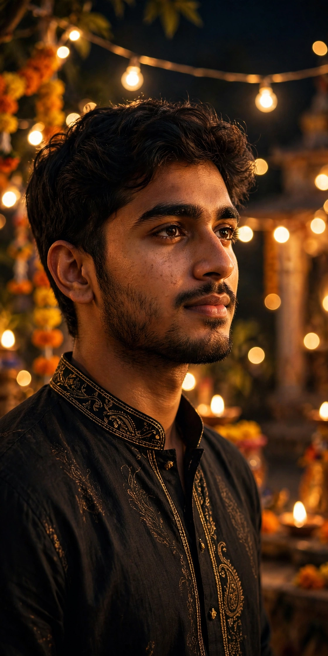 Navratri Night Lights Portrait