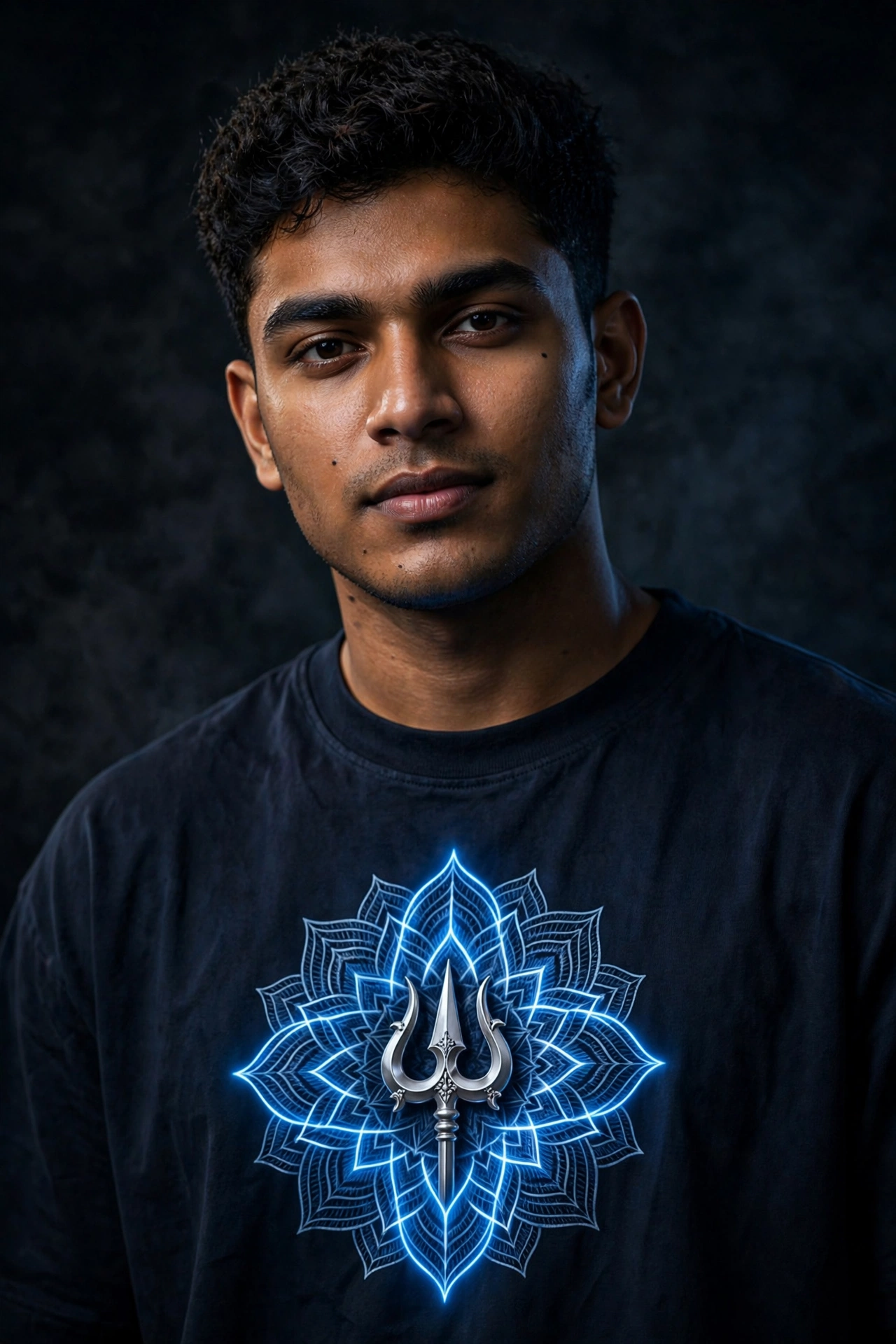 Navy Streetwear Studio Portrait
