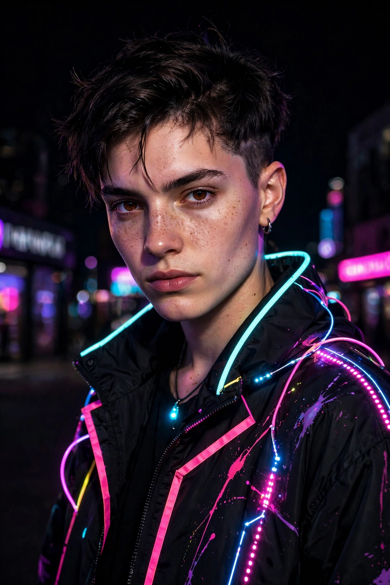 Night Glow Effect Photo Prompt