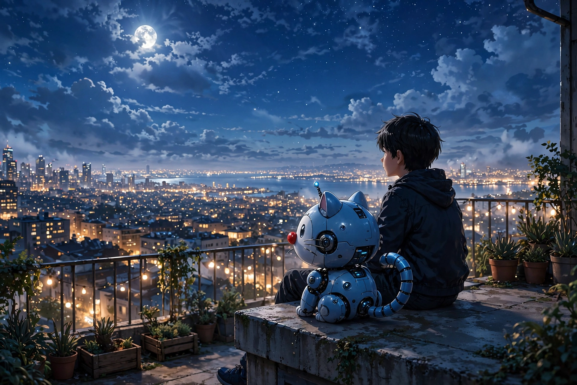 Nobita Doraemon Terrace Scene