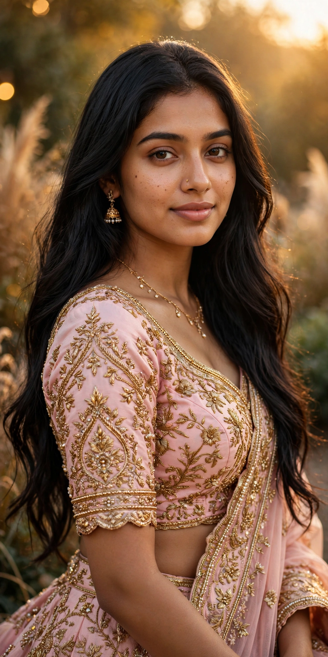Pastel Pink Lehenga Portrait