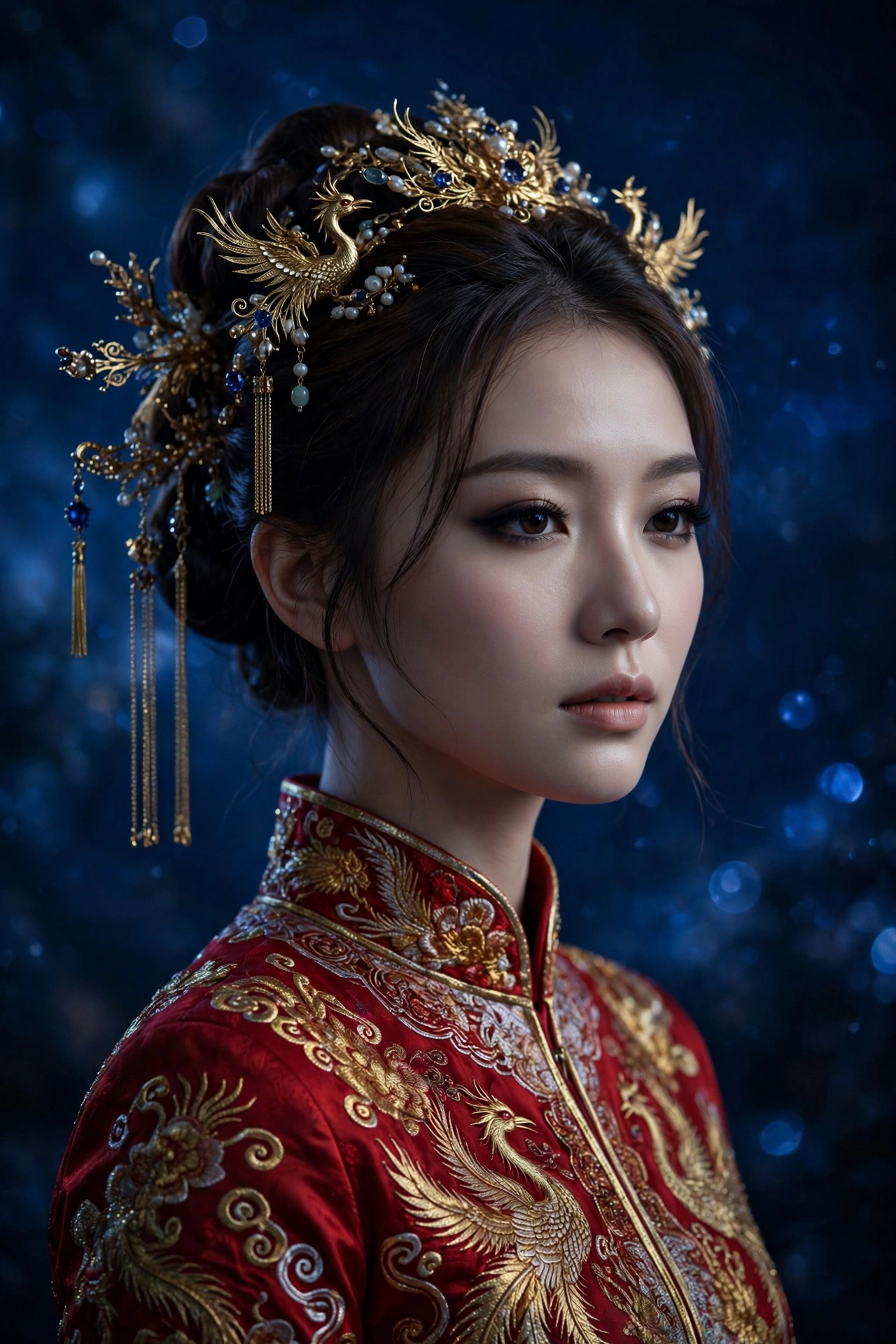 Sapphire Night Portrait