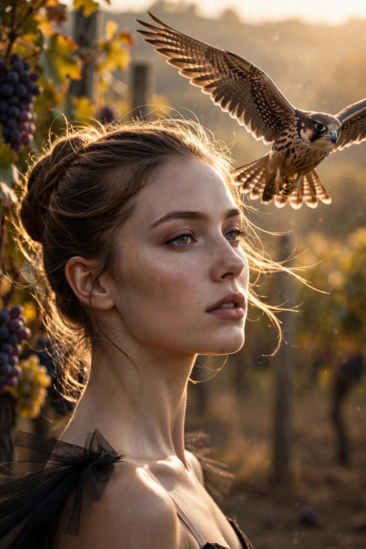 Falcon Flight Portrait