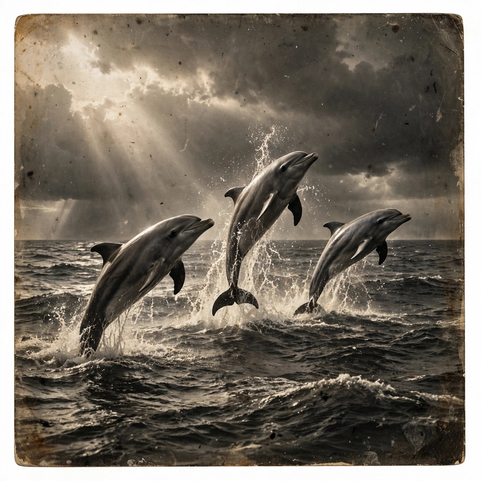 Retro Dolphin Joy