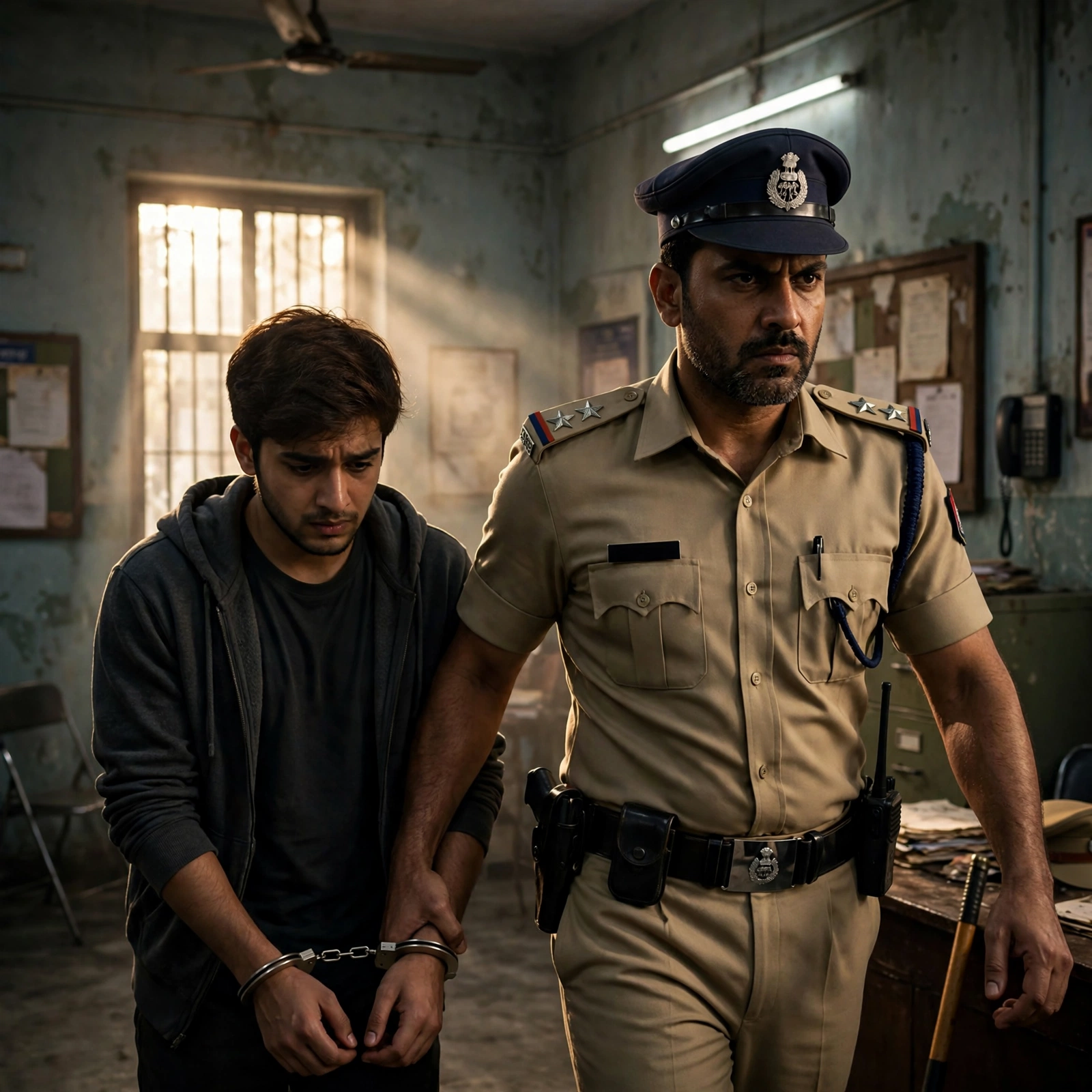 Police Station Arrest Scene