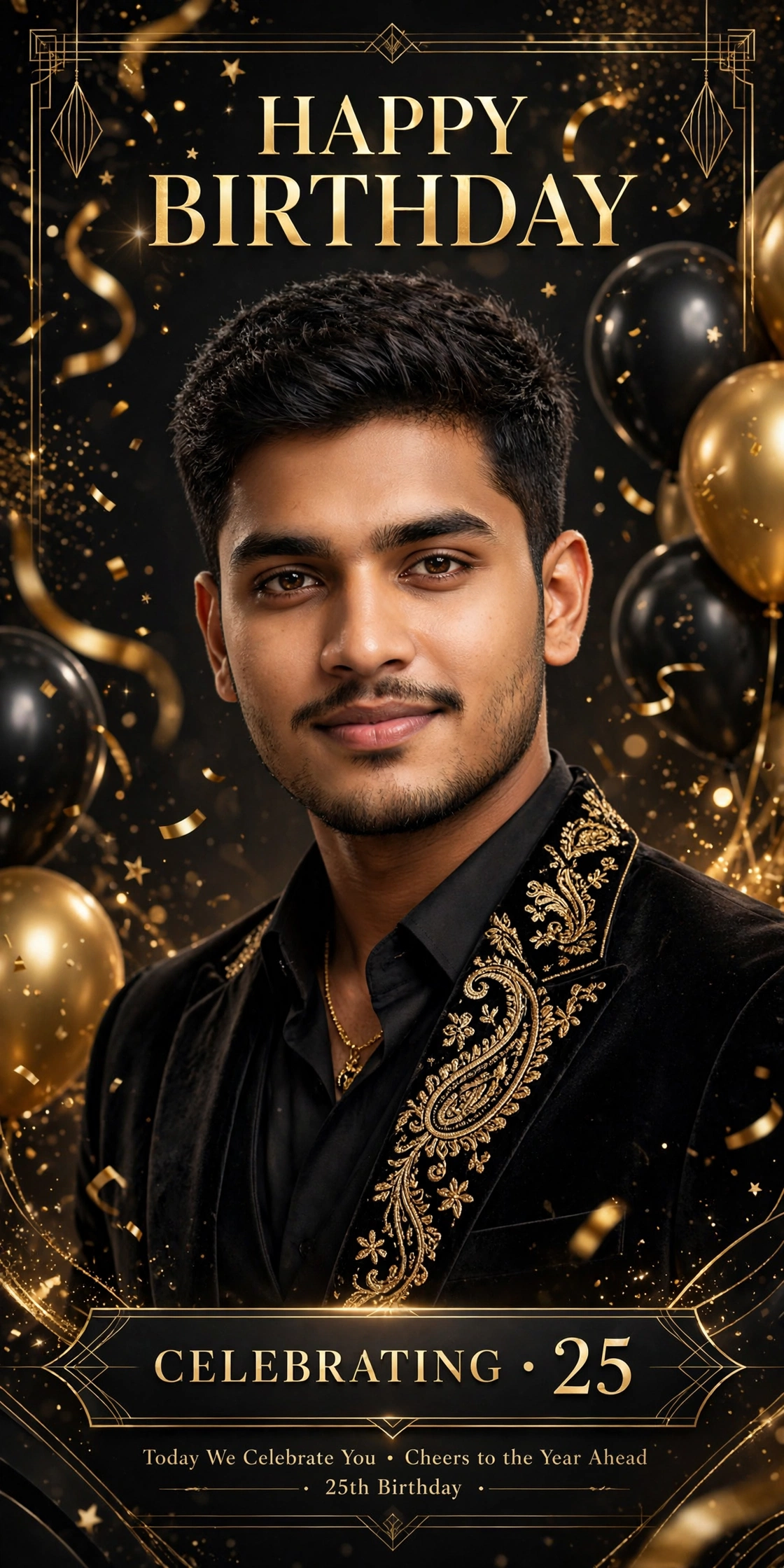 Premium Birthday Poster Photo Prompt