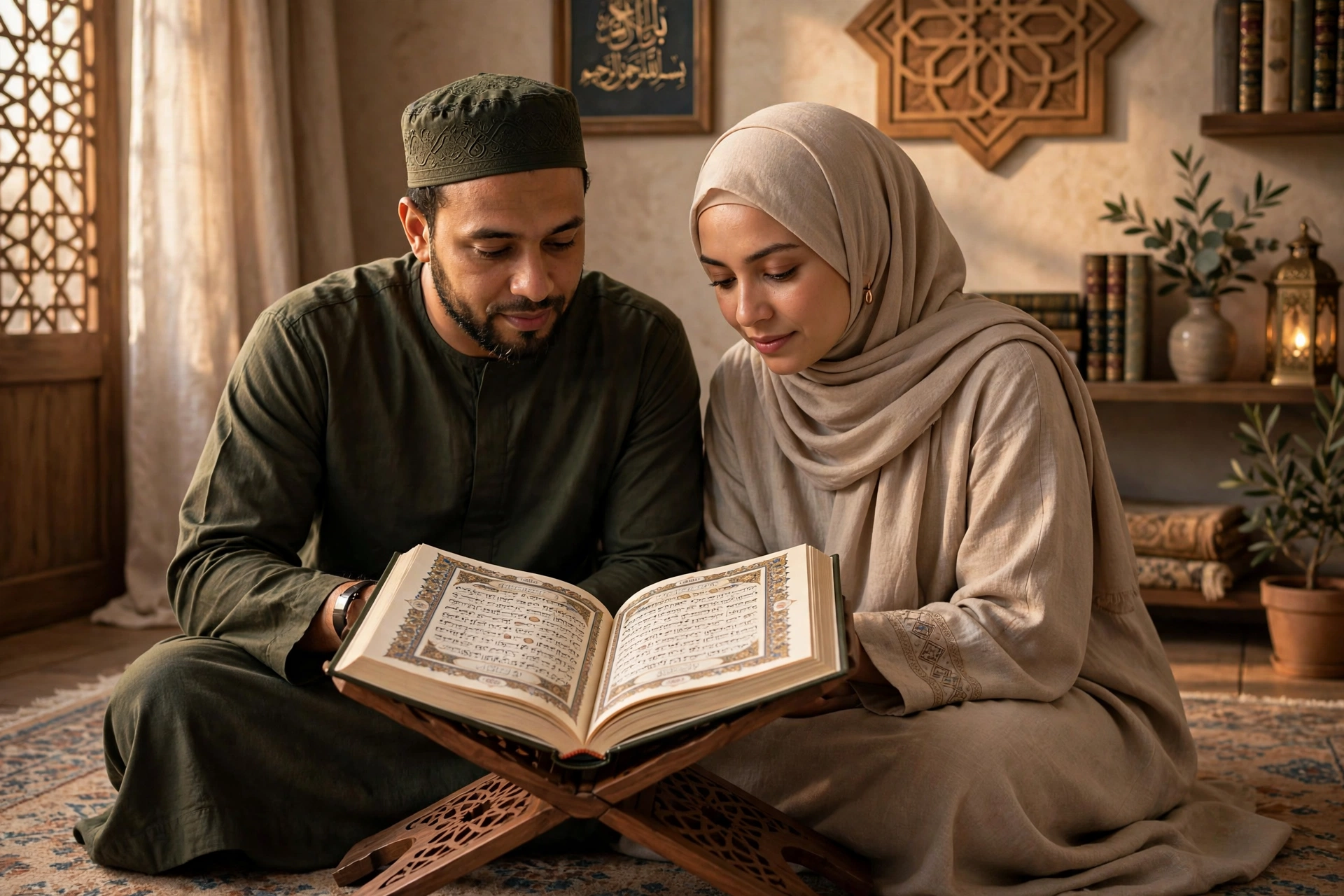 Quran Couple Reading