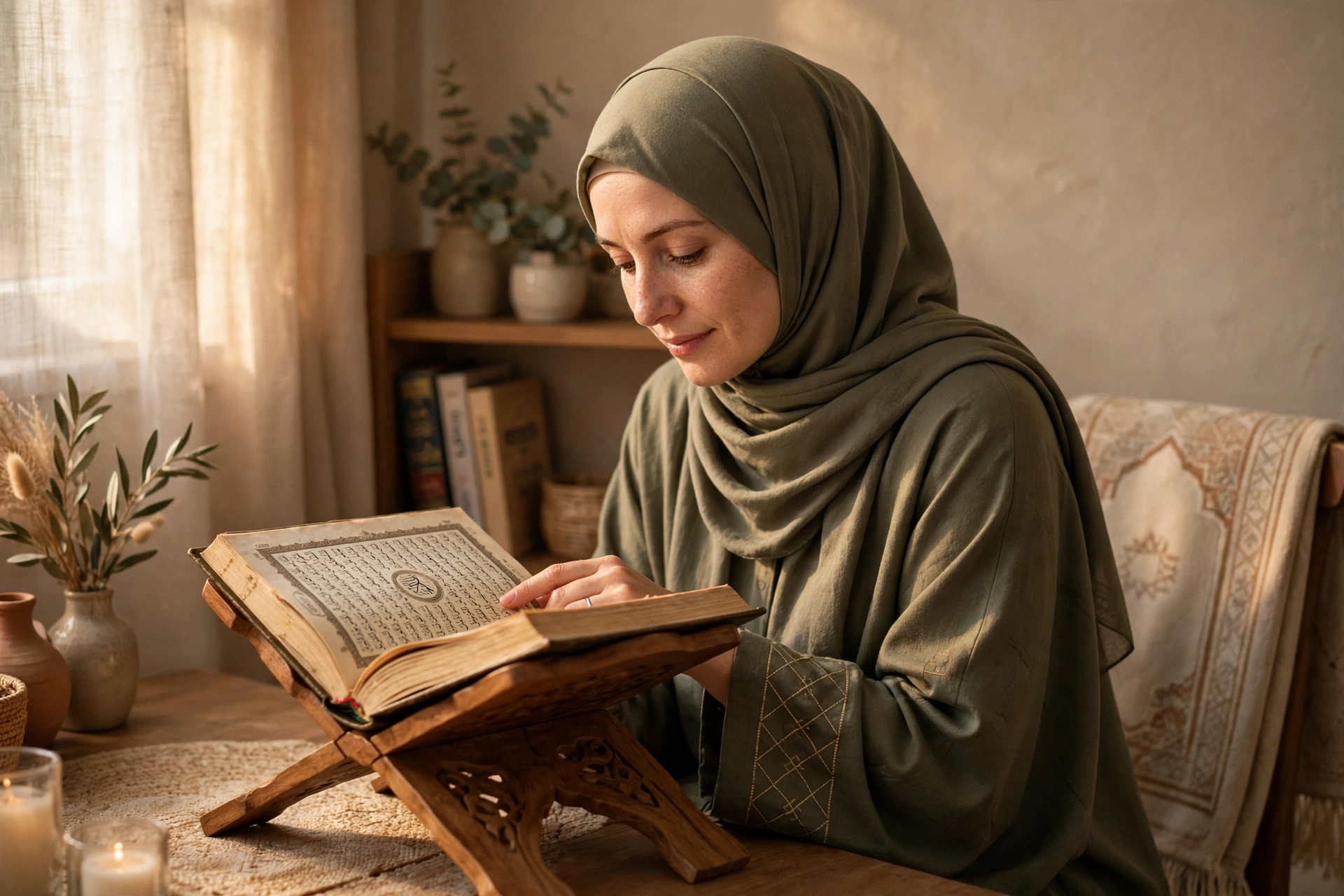 Quran Woman Reading