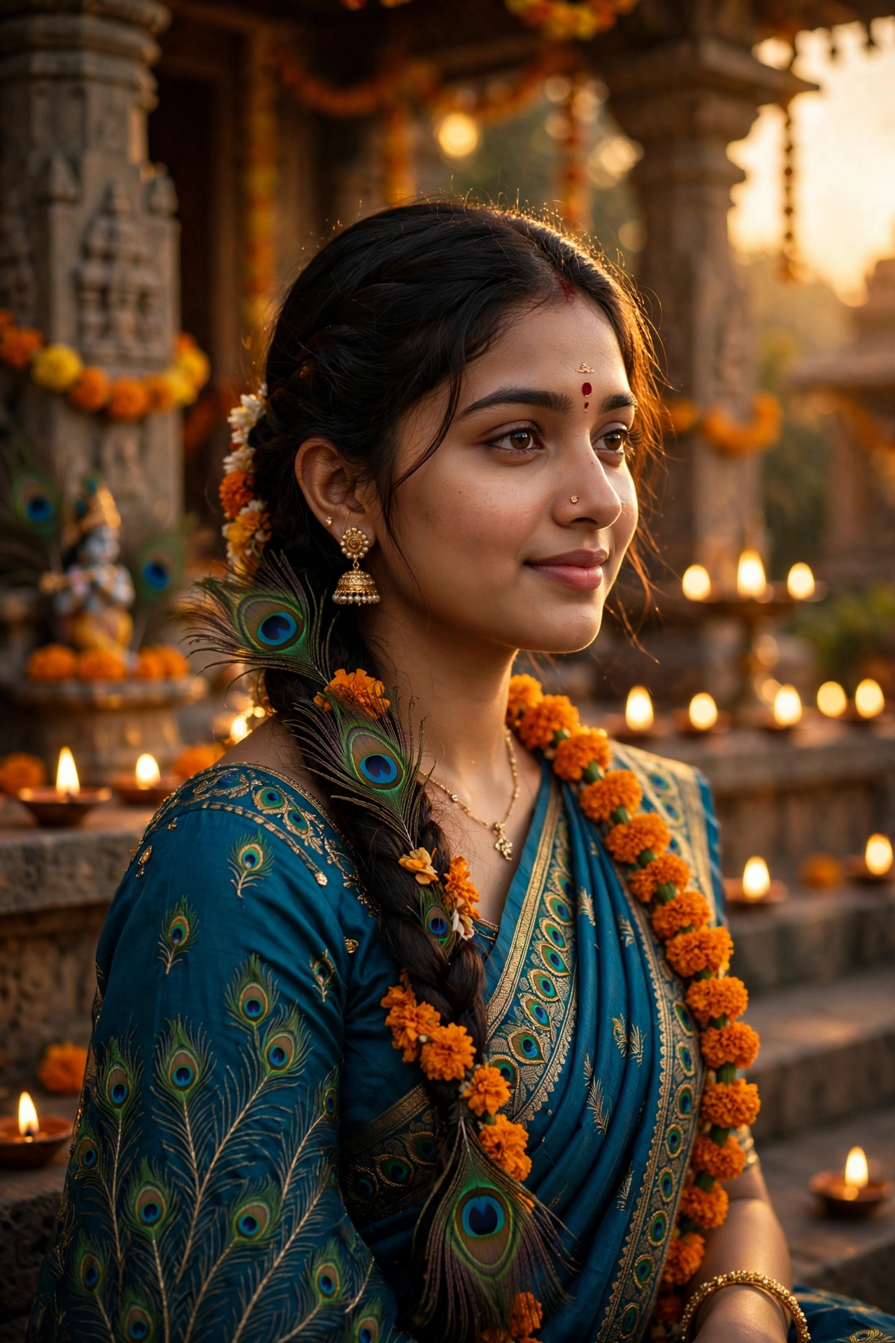 Radha Rani Janmashtami Portrait Prompt