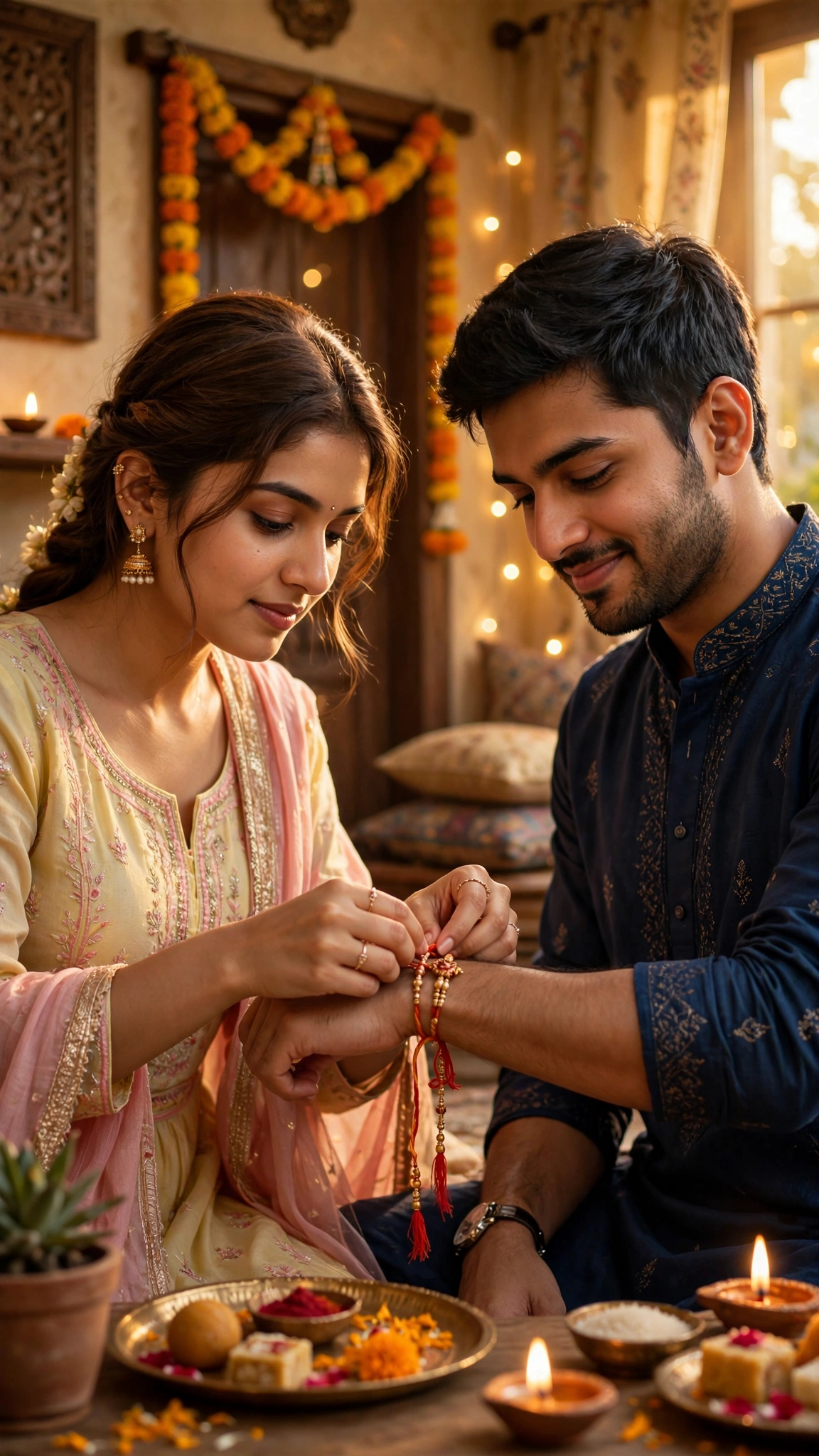 Raksha Bandhan Sibling Portrait