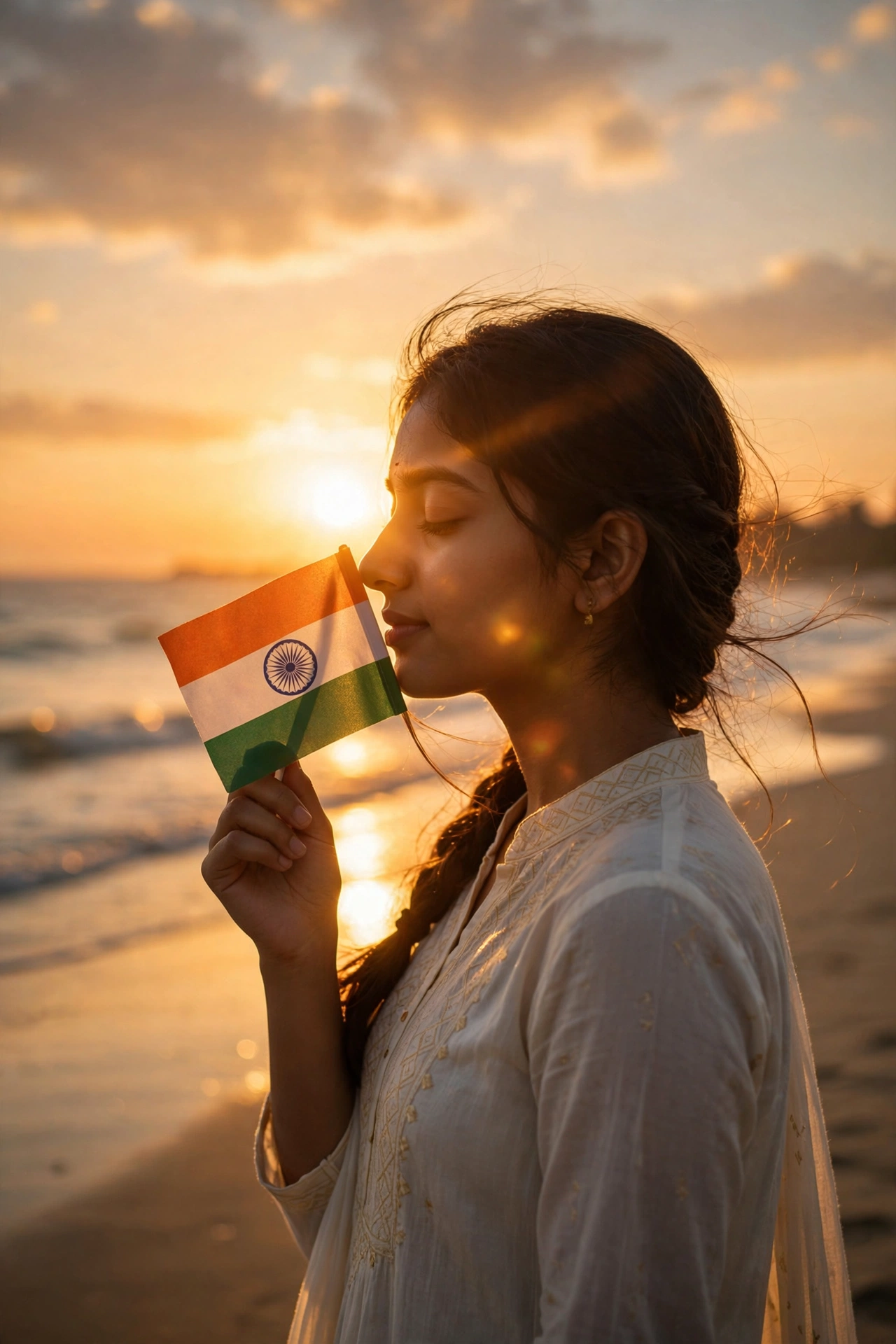 Republic Day Beach Girl