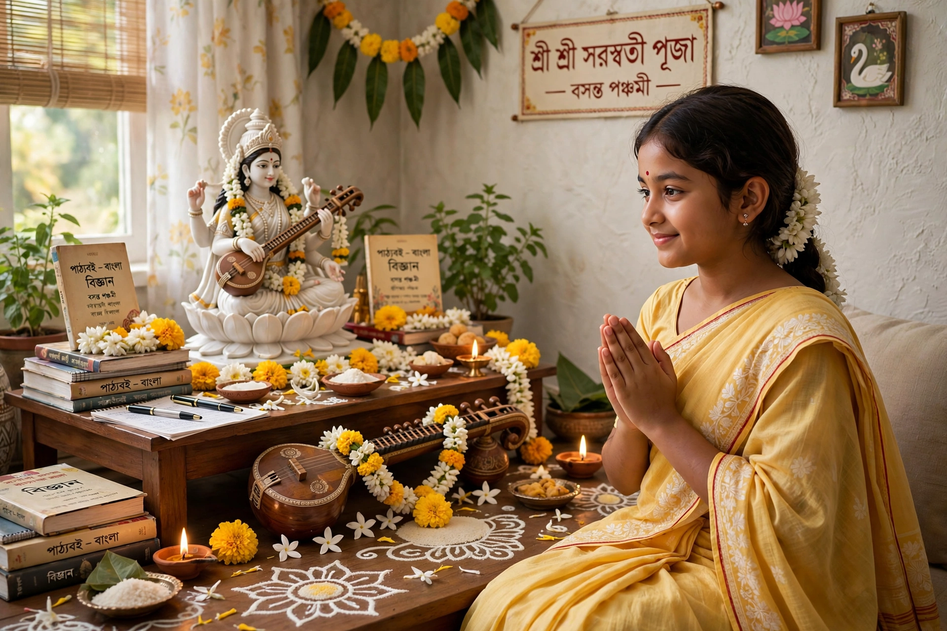 Saraswati Puja Girl