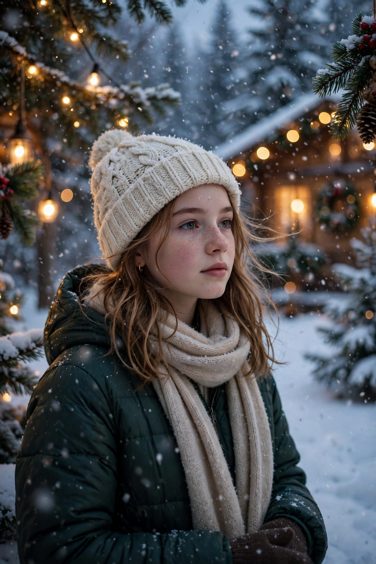 Snowy Girl Christmas