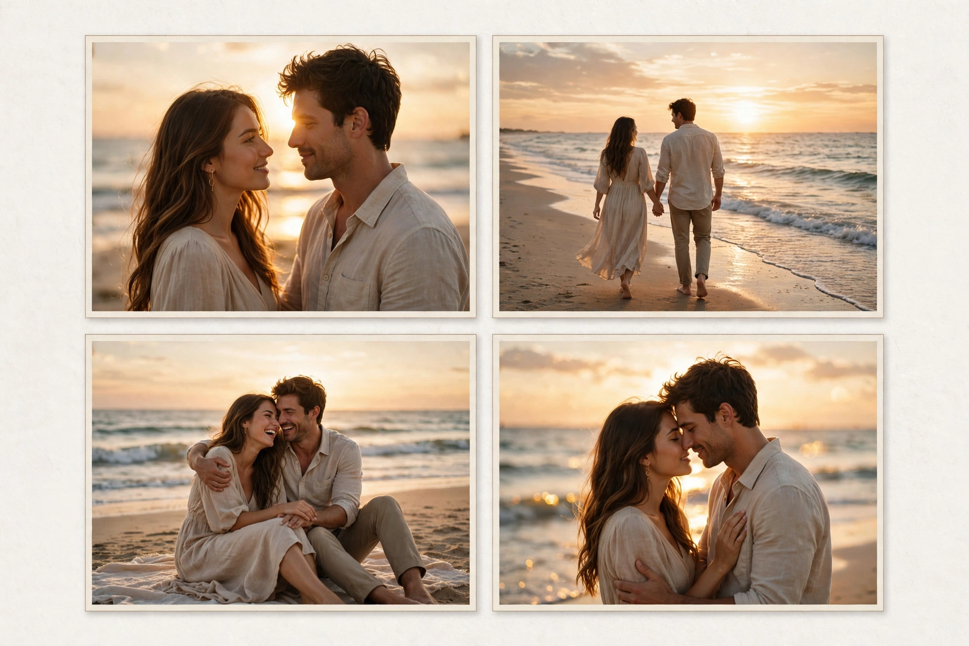 Sunset Beach Collage Photoshoot