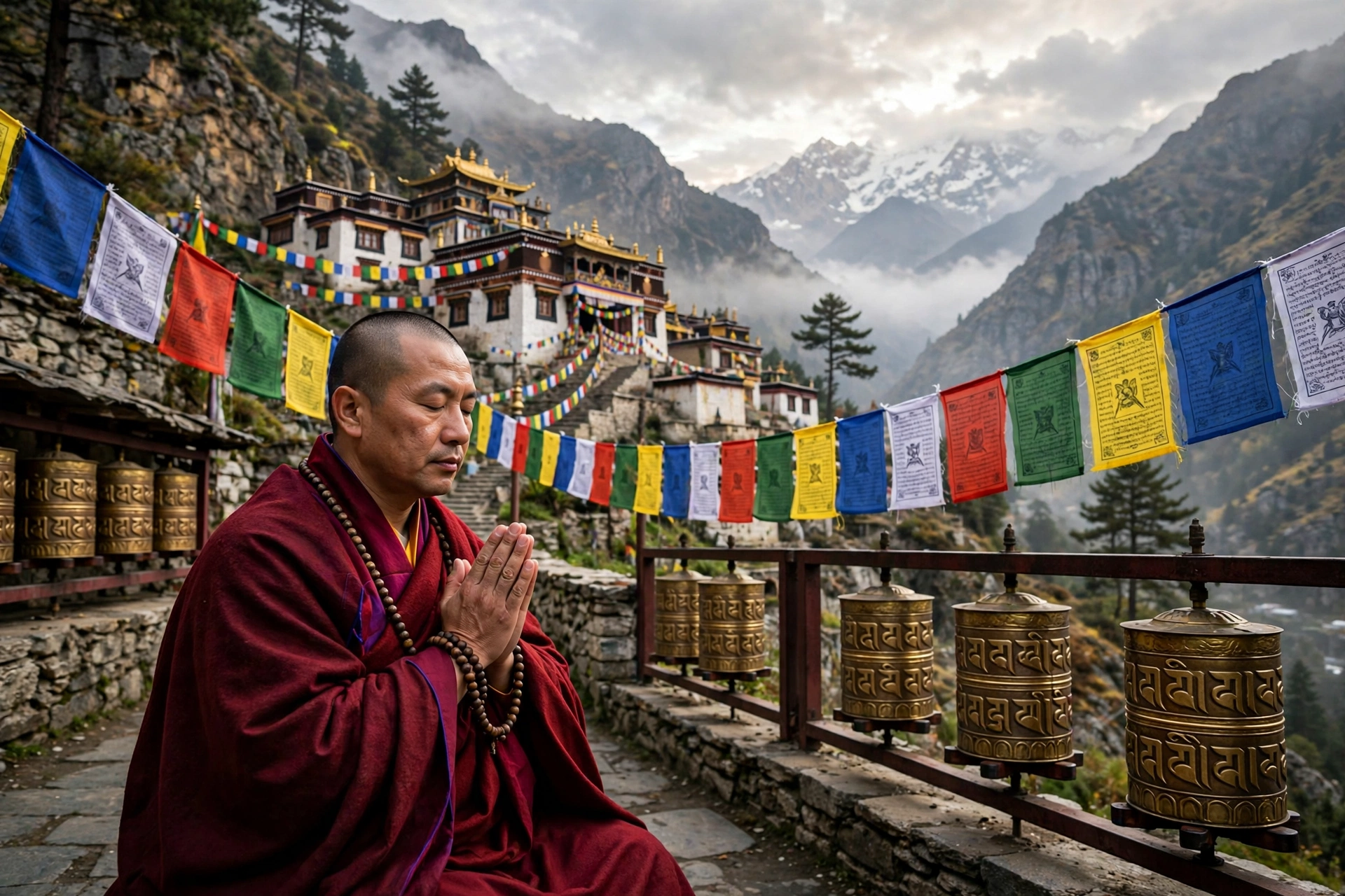 Tibetan Monk Prayer