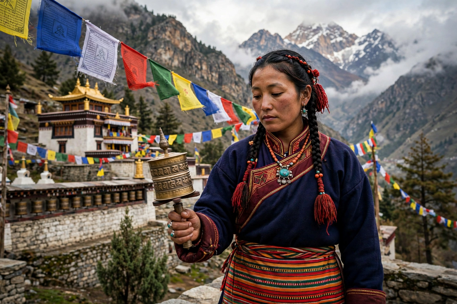 Tibetan Woman Prayer