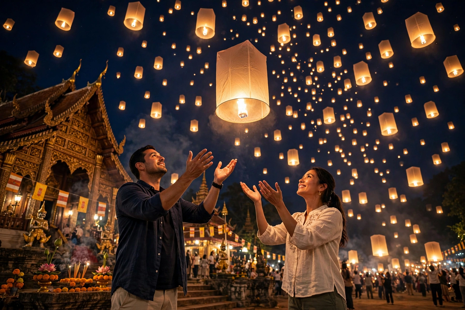 Vesak Couple Lanterns