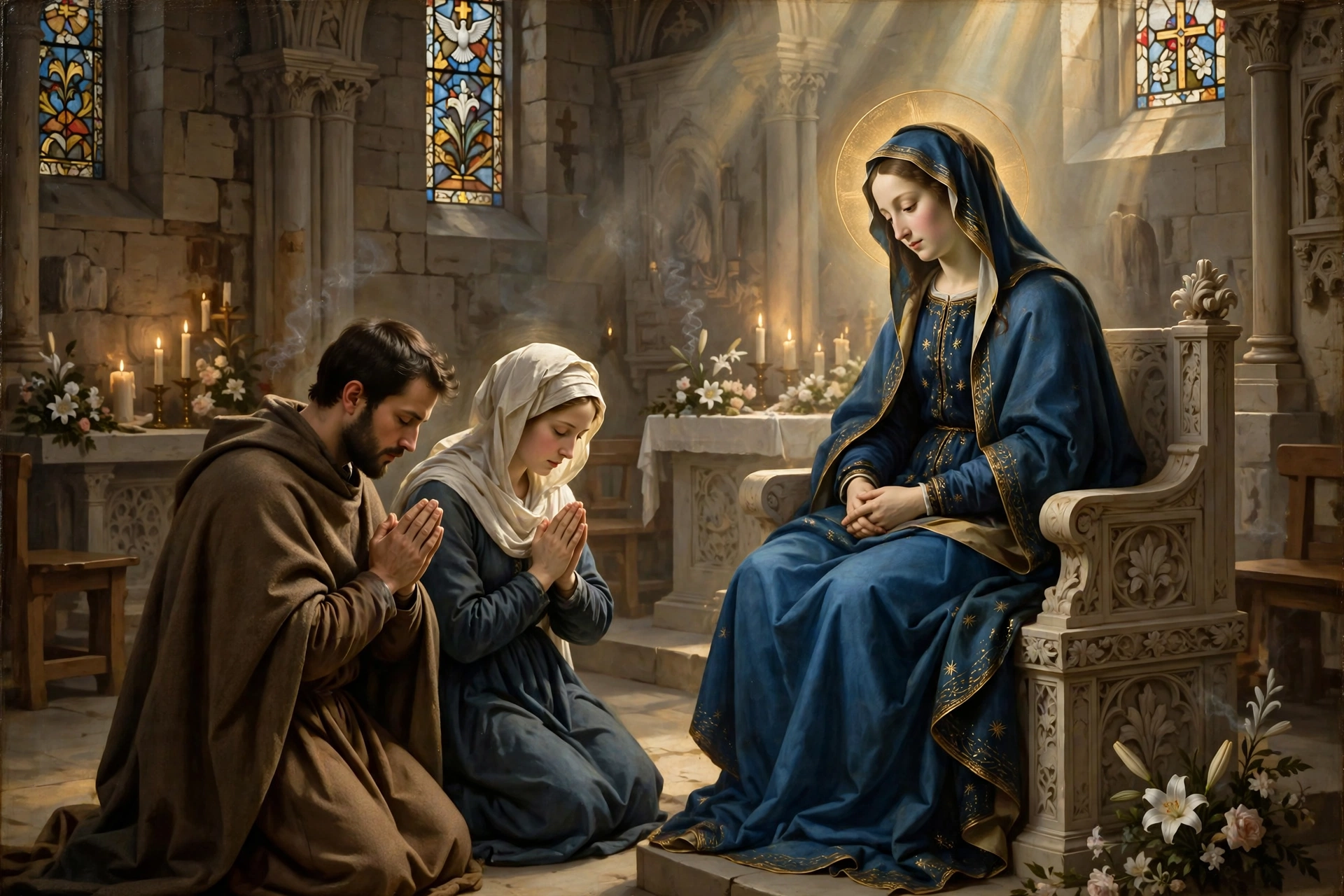 Virgin Mary Couple Art