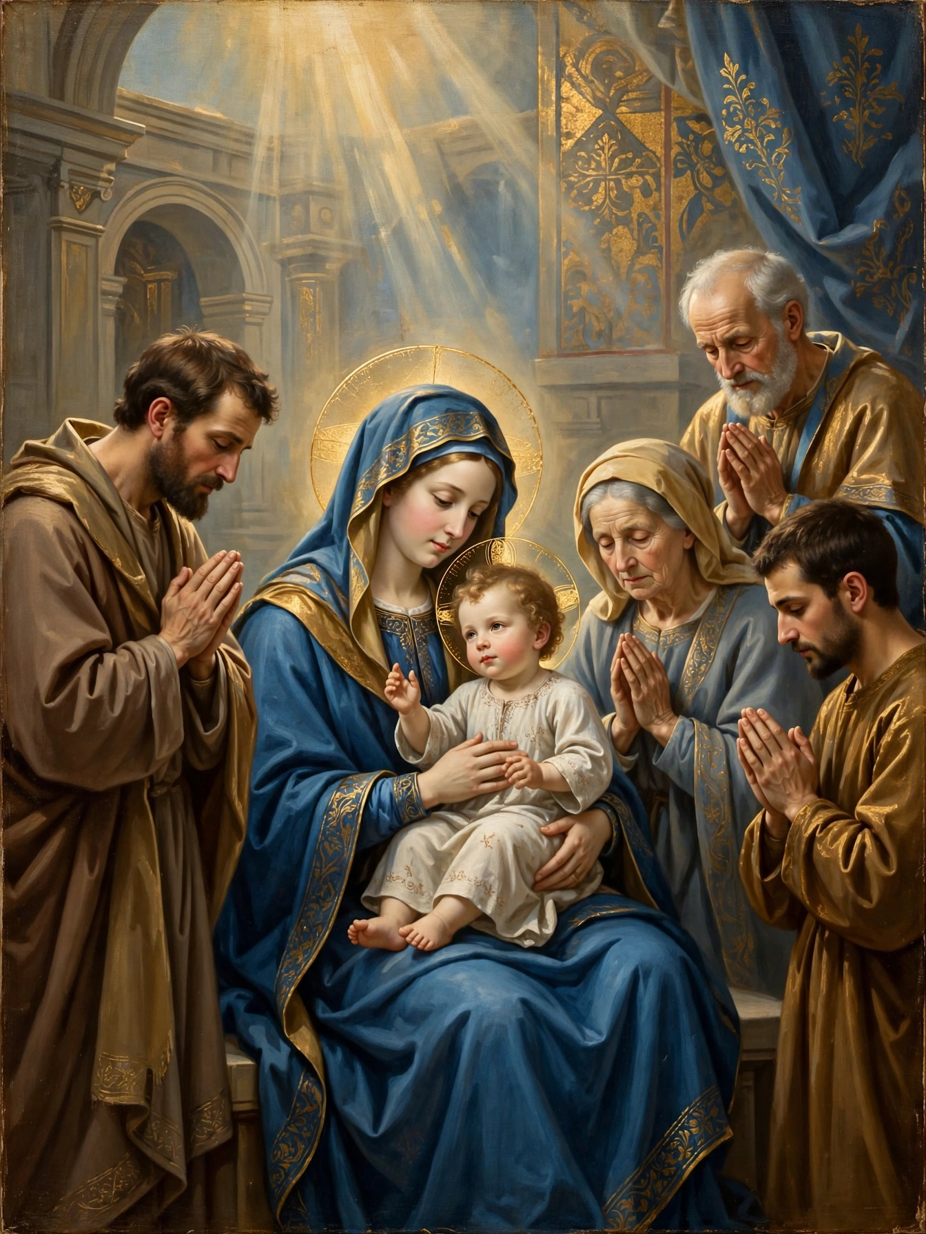 Virgin Mary Family Art