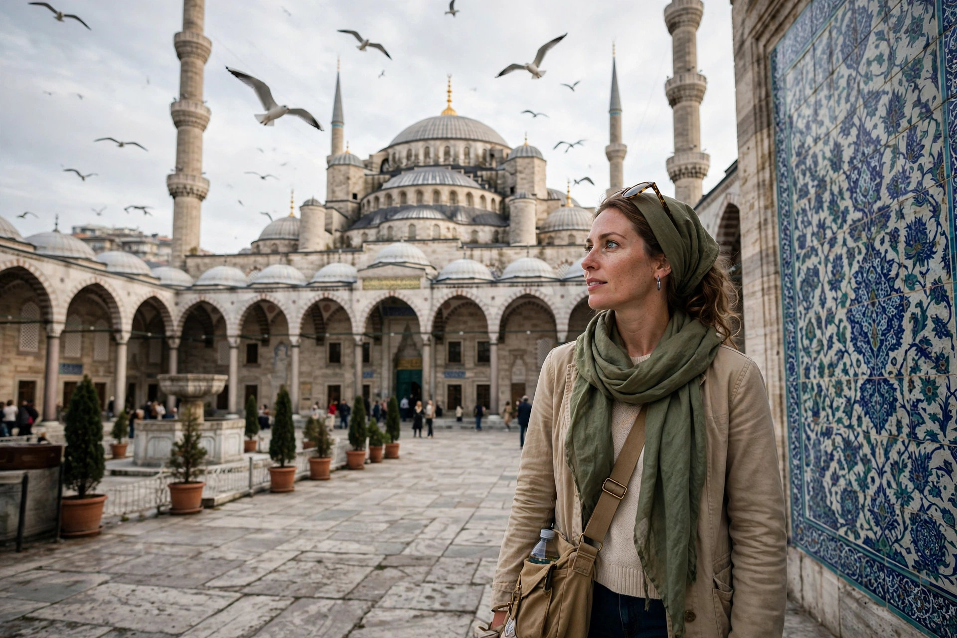 Woman at Blue Mosque