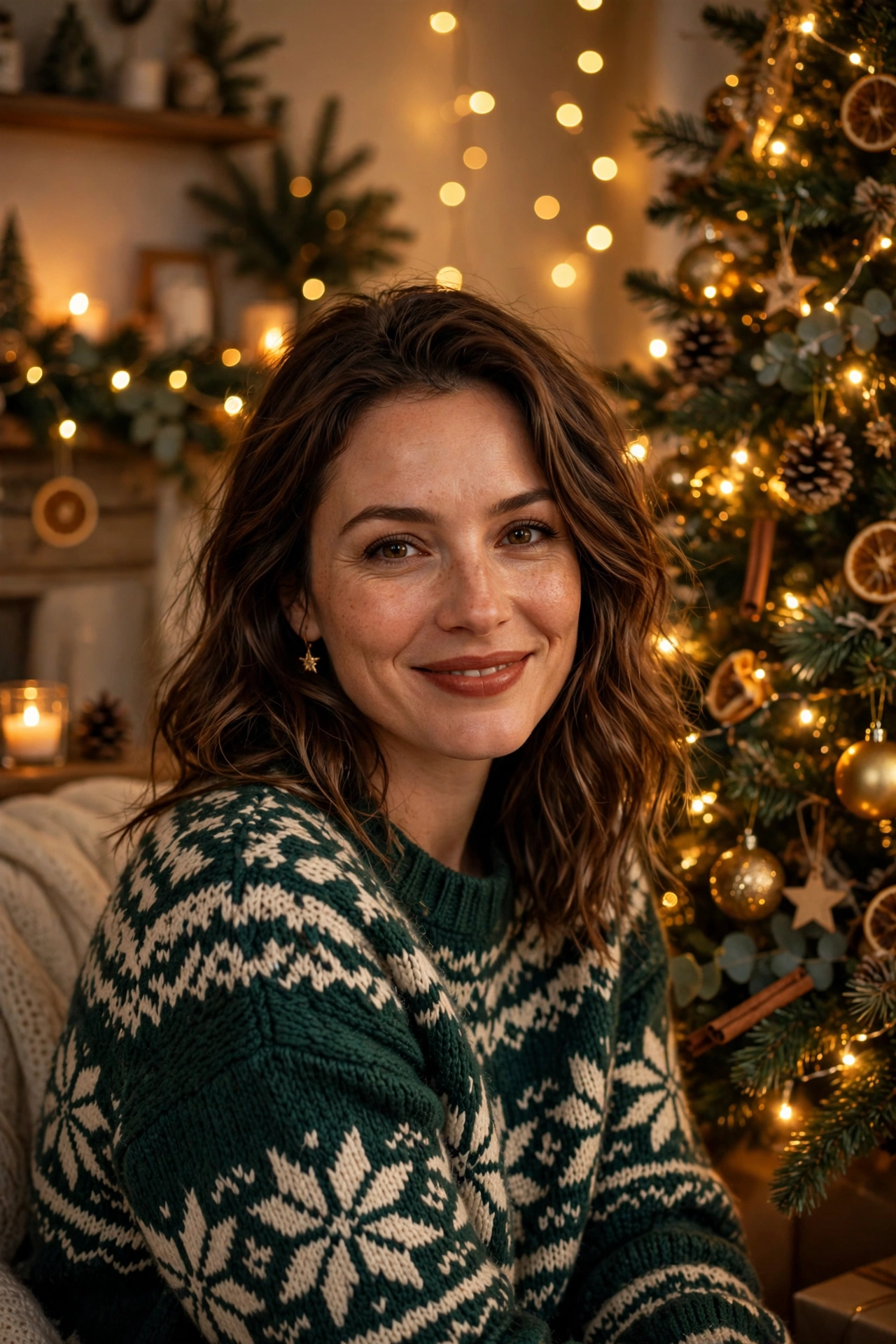 Woman Christmas Portrait