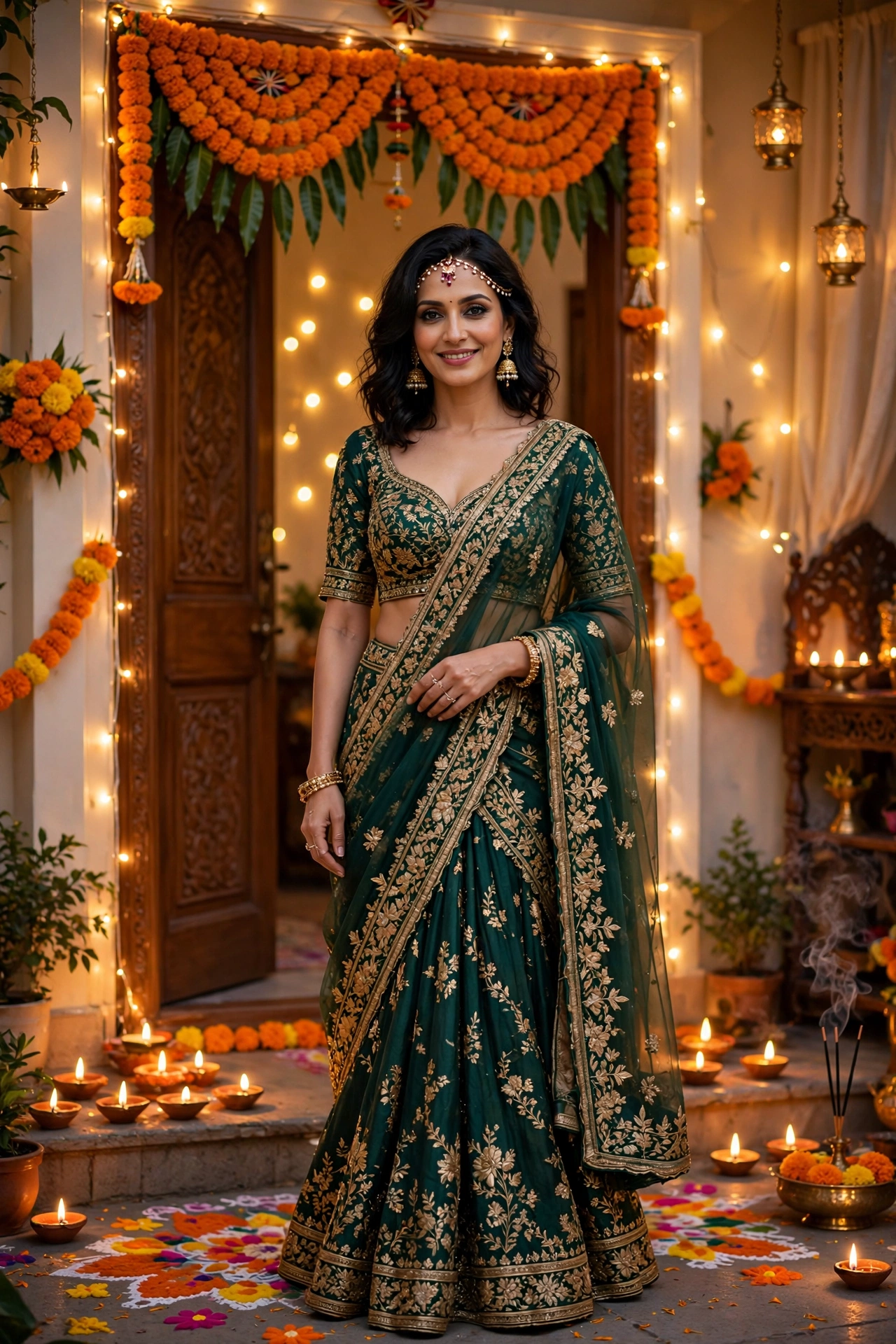 Woman Diwali Outfit