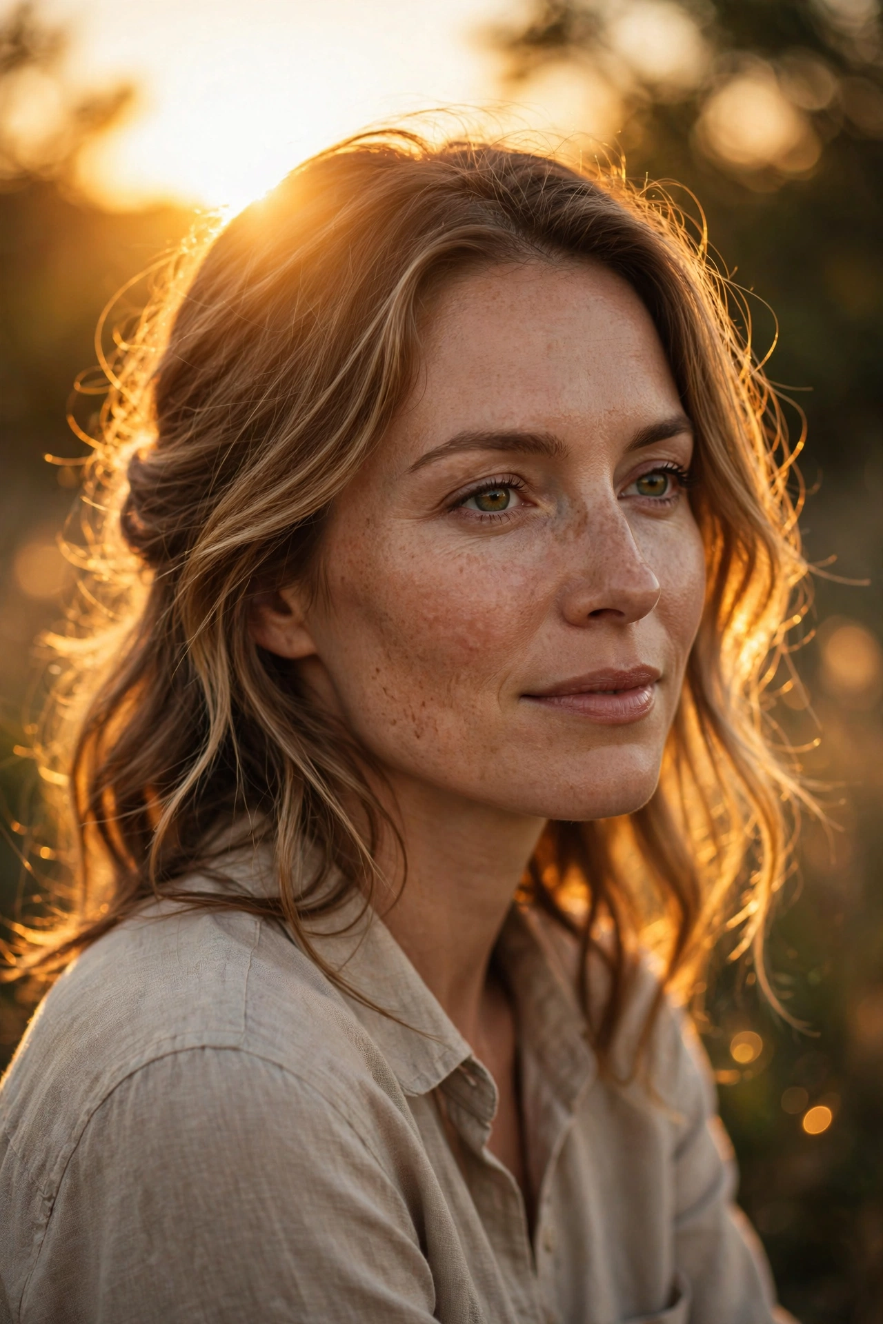 Woman Golden Hour