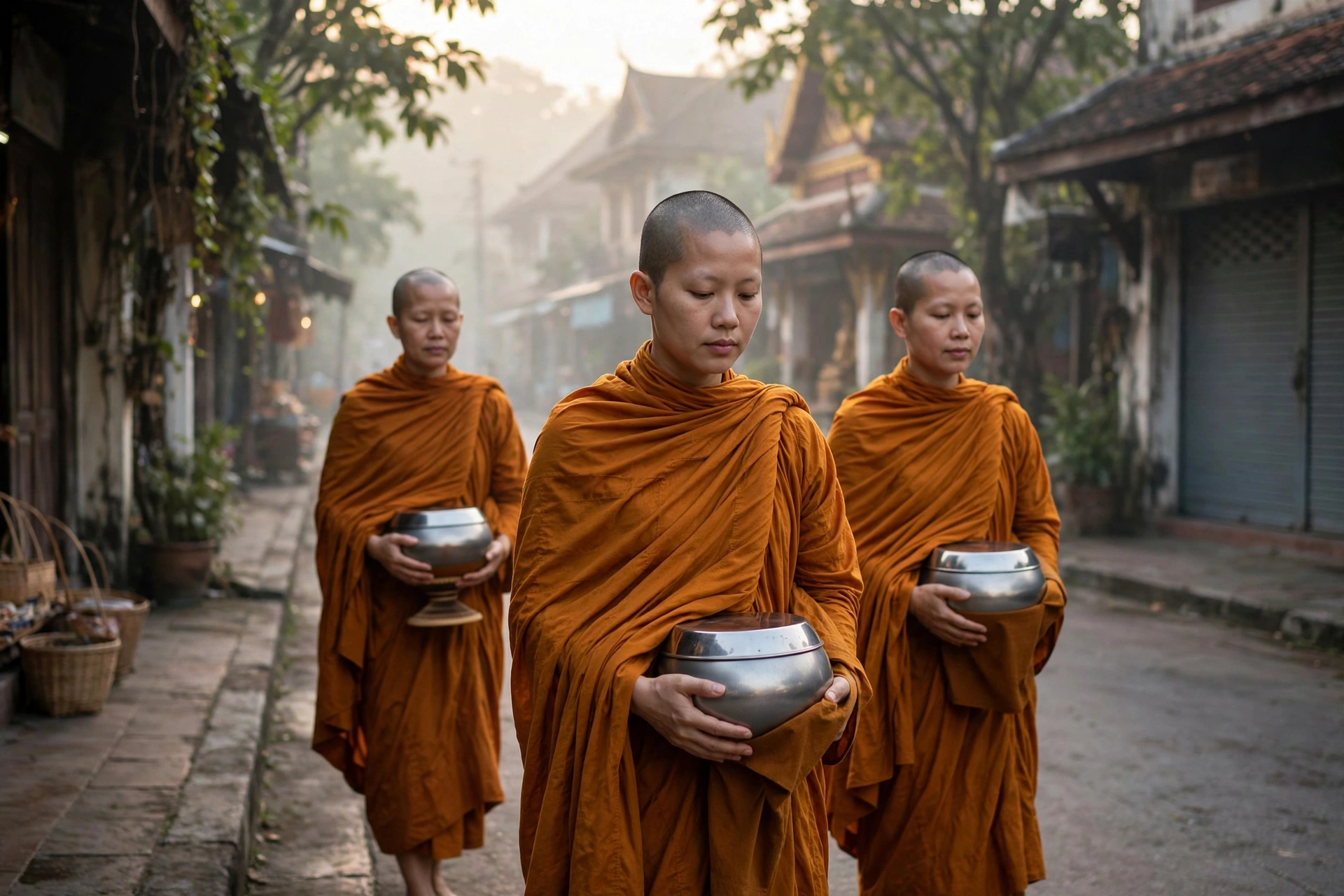 Woman Monk Alms