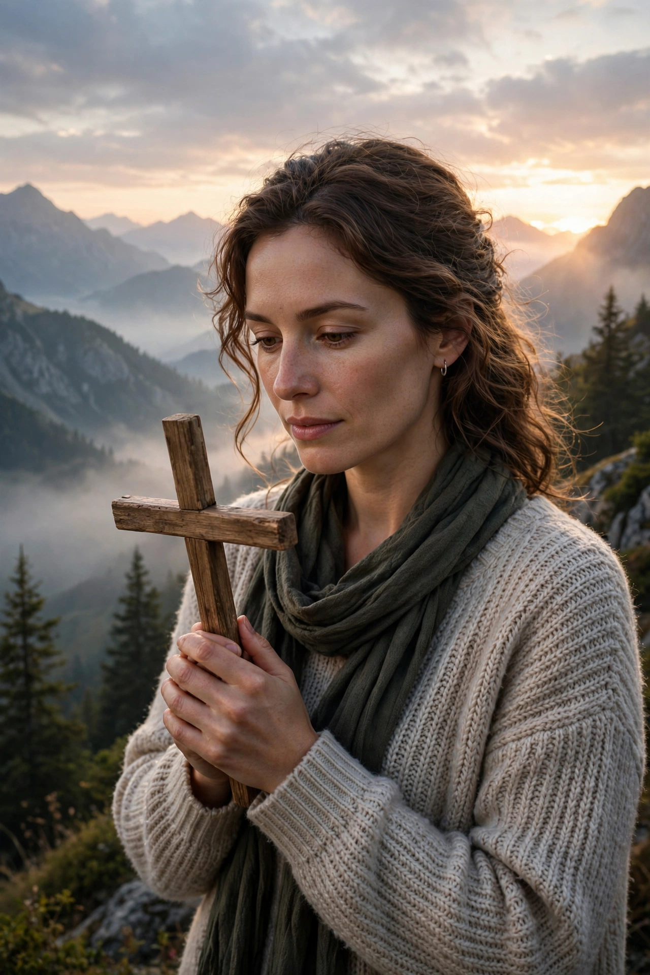 Woman with Cross